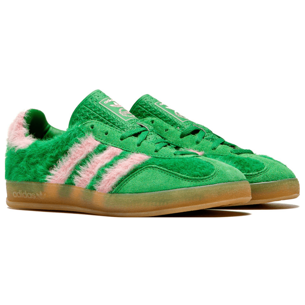 Adidas Women's Gazelle Indoor Green/Glo Pink/Gum 3 - 11005406 - Tip Top Shoes of New York