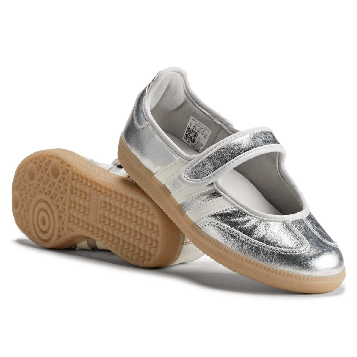 Adidas Women's Samba Jane Silver Metallic/Off White/Gum - 11024256 - Tip Top Shoes of New York