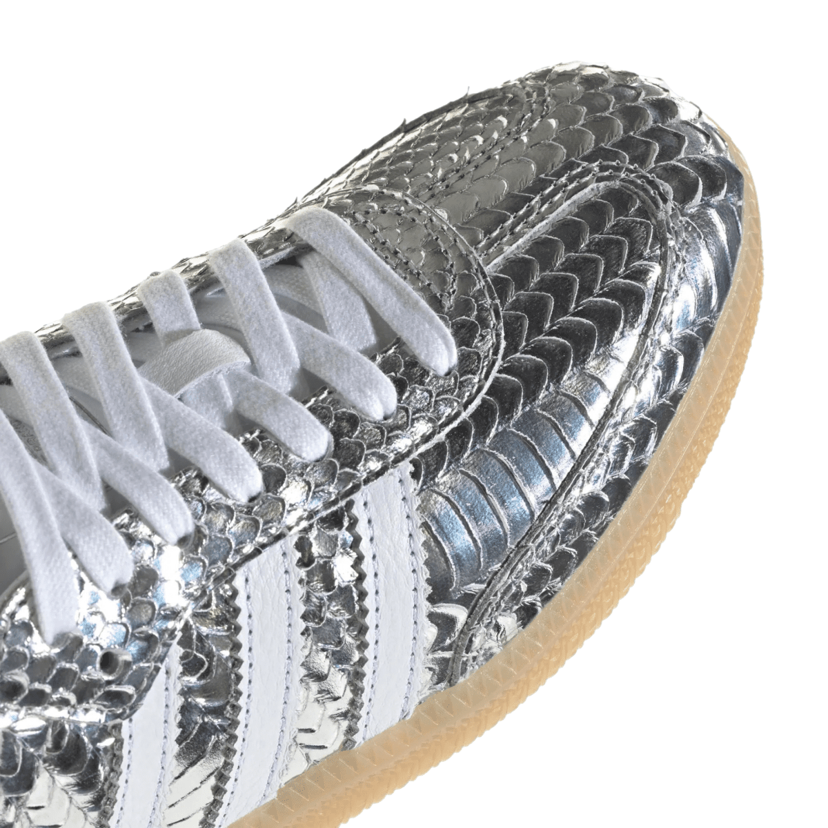 Adidas Women's Samba OG Crocodile Silver Metallic/Footwear White Adidas Women's Samba OG Crocodile Silver Metallic/Footwear White