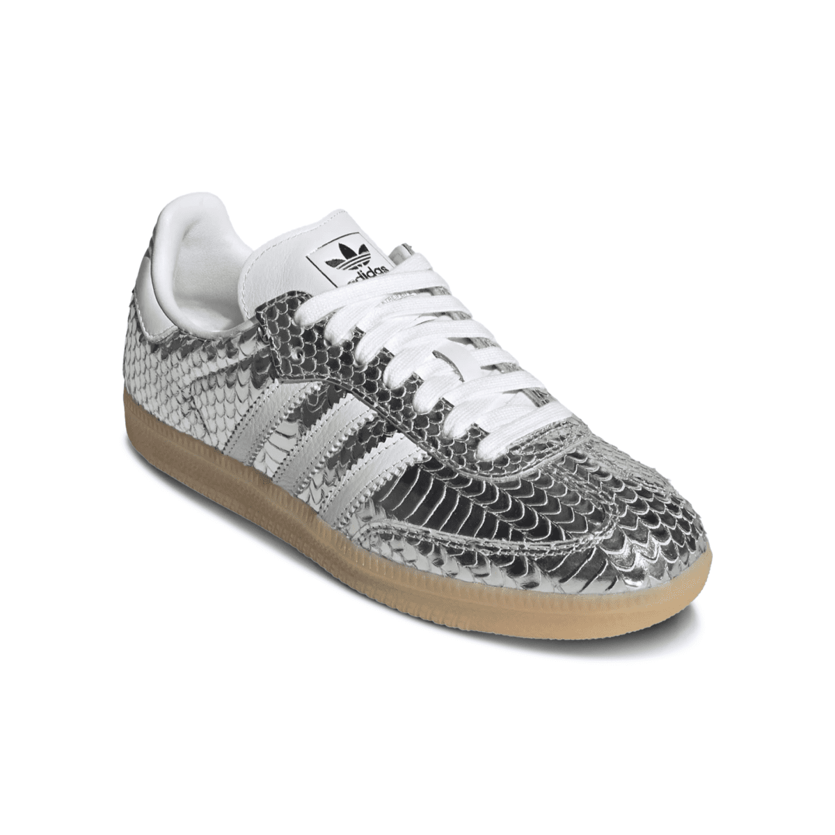 Adidas Women's Samba OG Crocodile Silver Metallic/Footwear White/Gum Three - 11009341 - Tip Top Shoes of New York