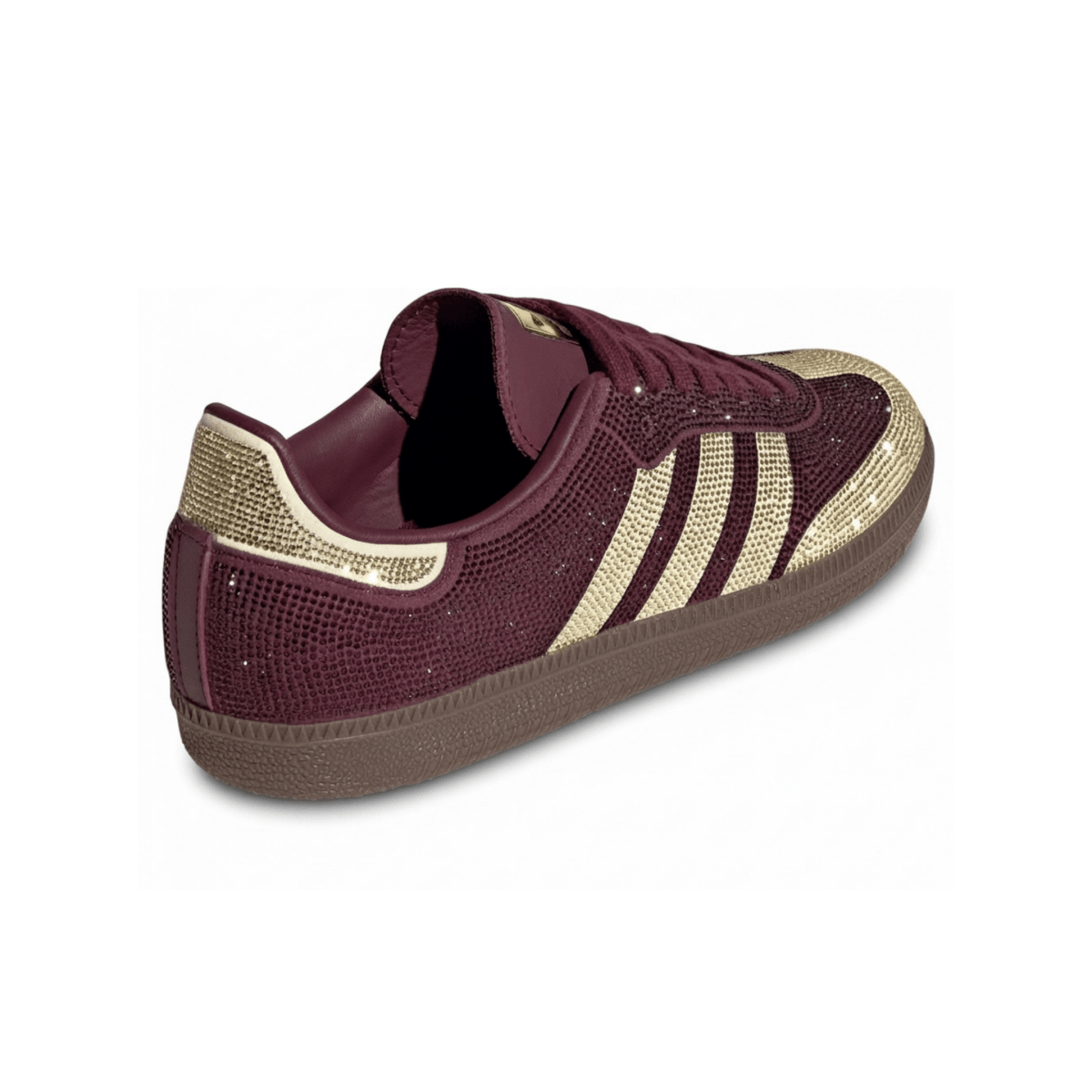 Adidas Women's Samba OG Maroon/Gold Rhinestones - 11028701 - Tip Top Shoes of New York