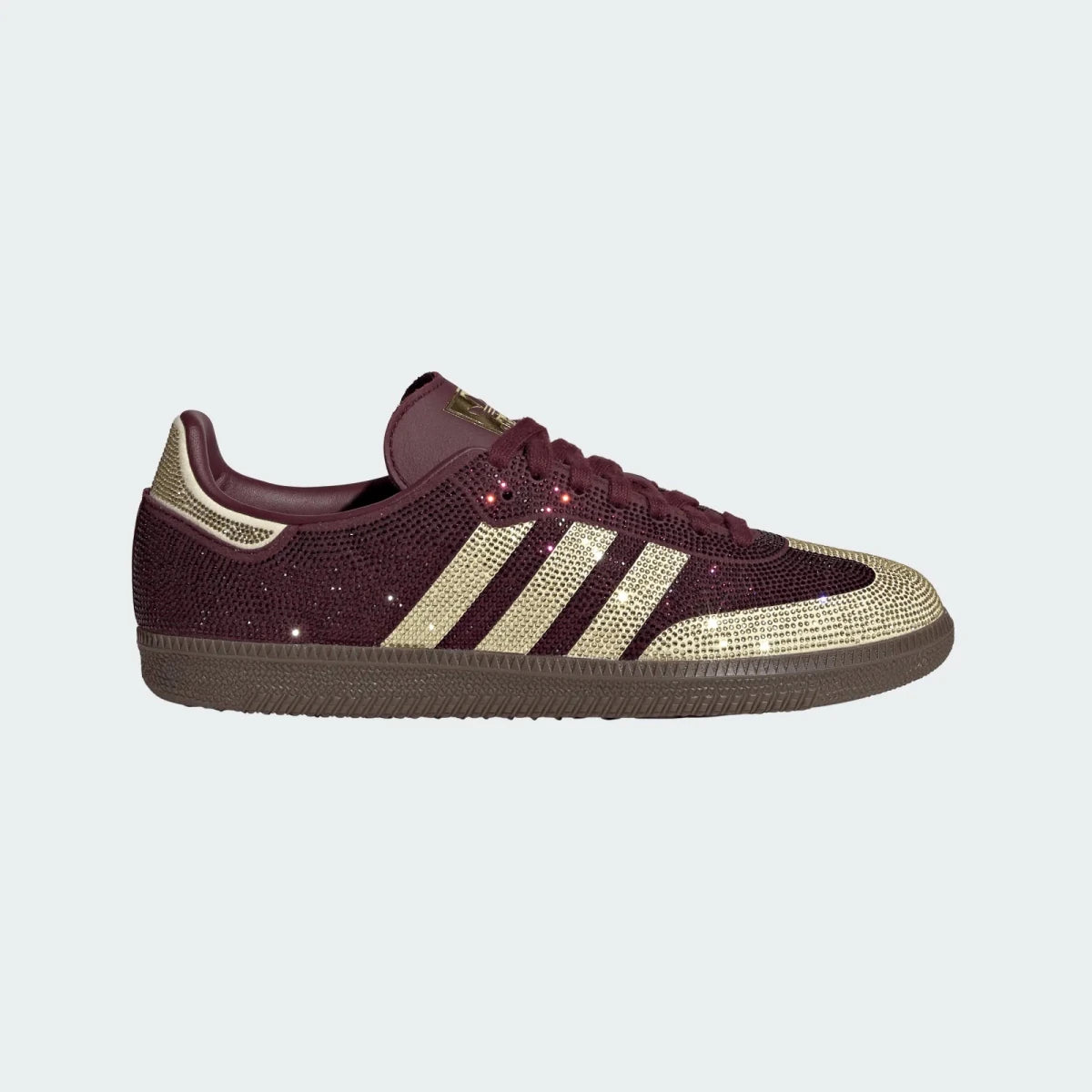 Adidas Women's Samba OK Maroon/Gold Rhinestones - 11028701 - Tip Top Shoes of New York