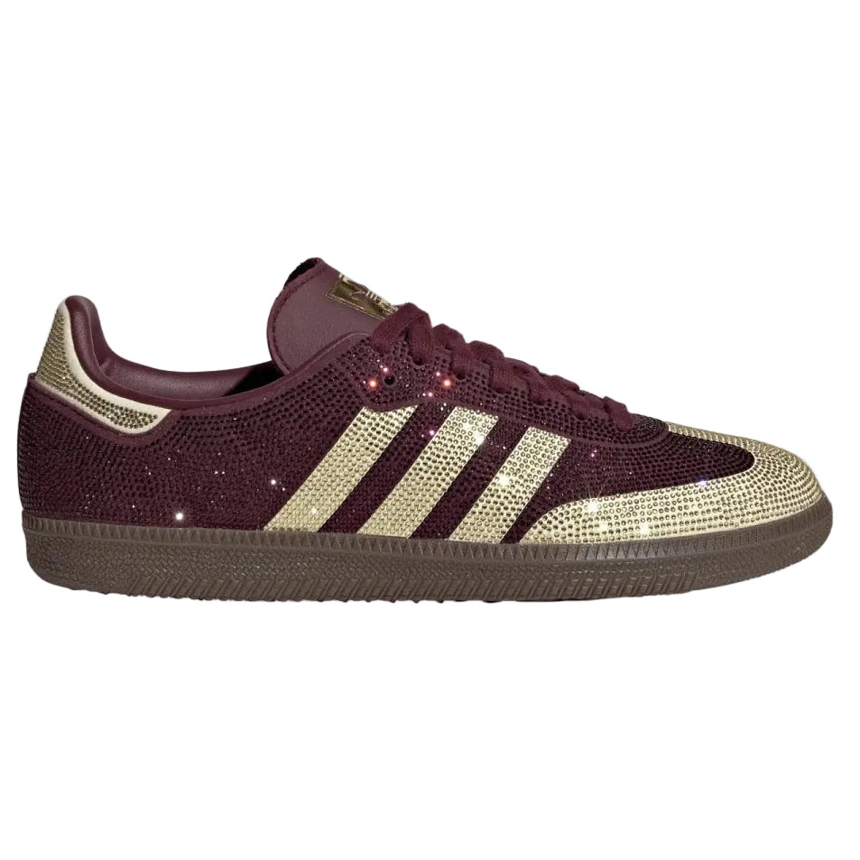 Adidas Women's Samba OK Maroon/Gold Rhinestones - 11028701 - Tip Top Shoes of New York