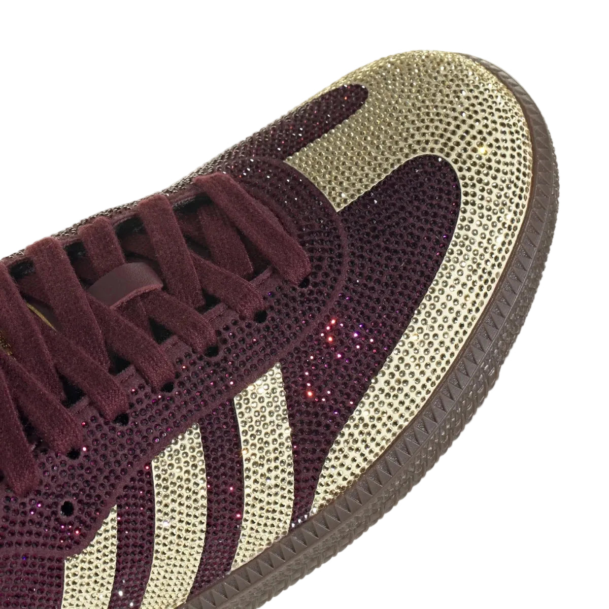 Adidas Women's Samba OK Maroon/Gold Rhinestones - 11028701 - Tip Top Shoes of New York
