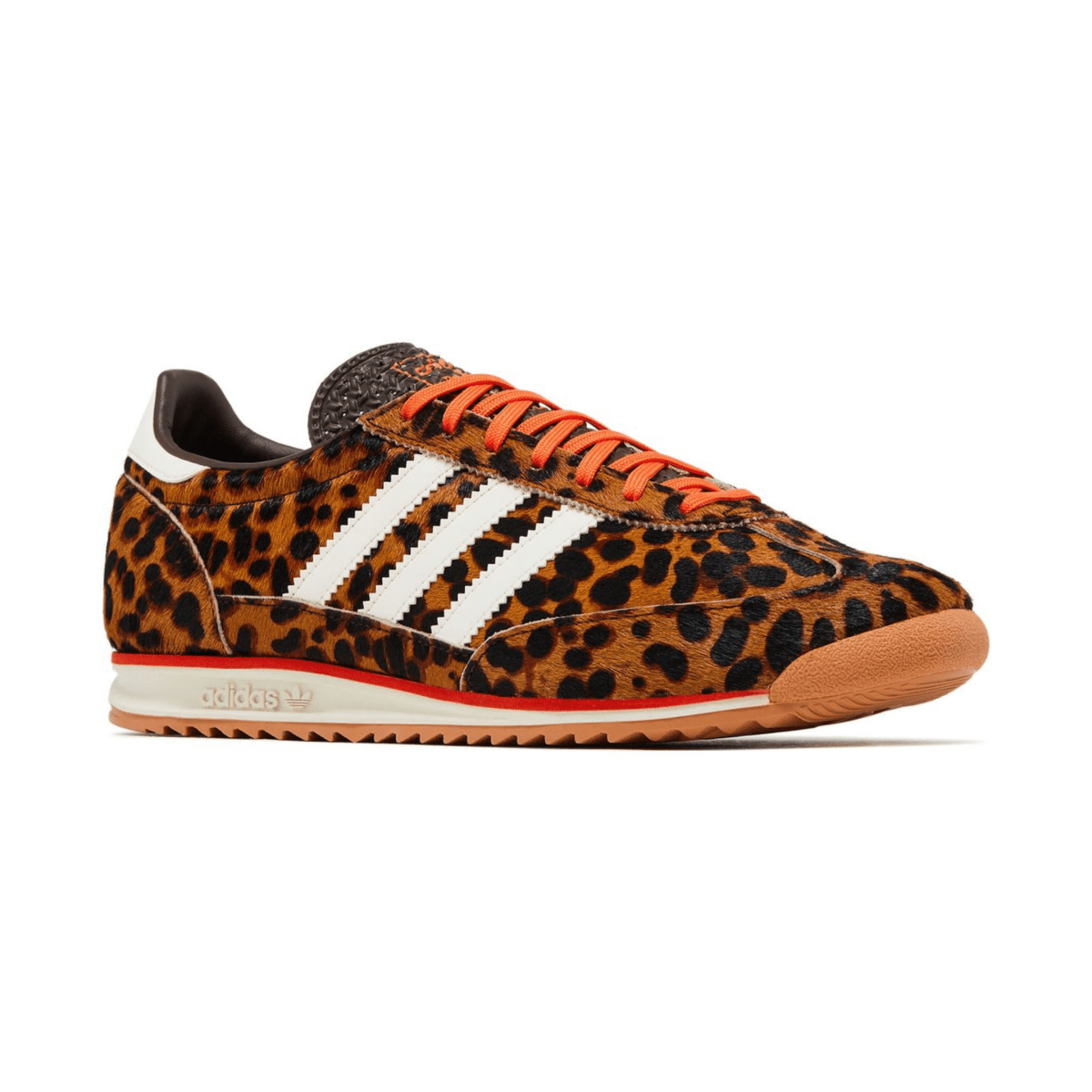 Adidas Women's SL 72 OG Leopard/Dark Brown/Off White/Semi Impact Orange - 11006679 - Tip Top Shoes of New York