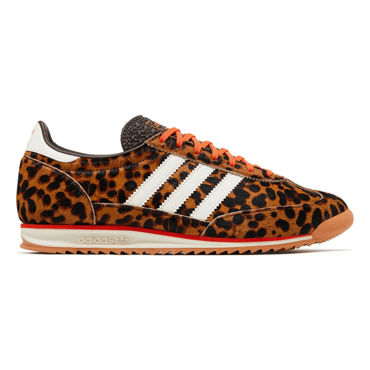 Adidas Women's SL 72 OG Leopard/Dark Brown/Off White/Semi Impact Orange - 11006679 - Tip Top Shoes of New York