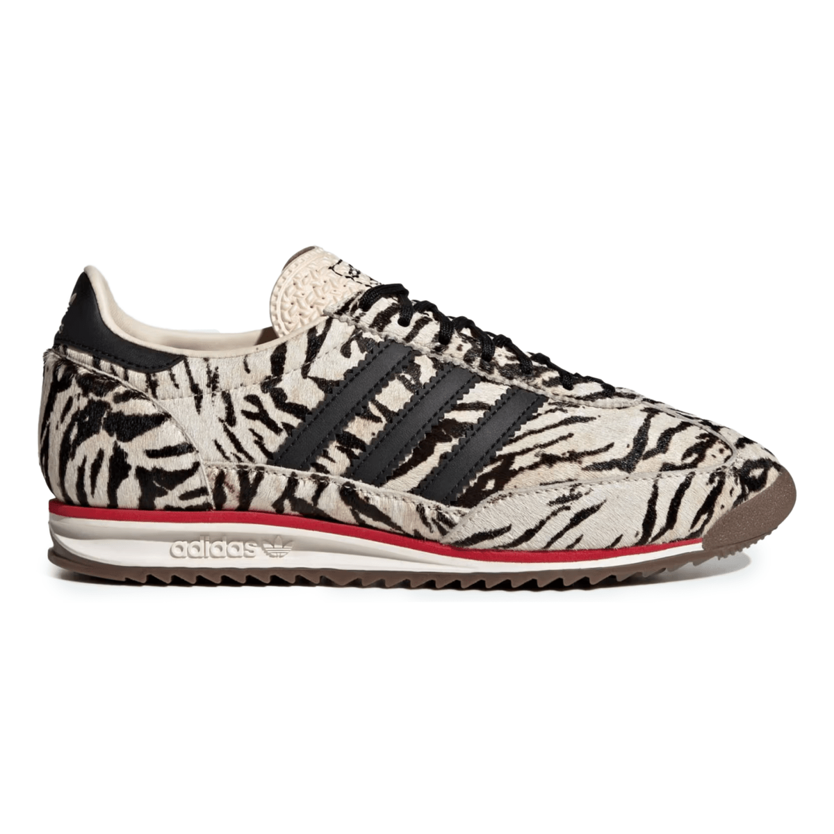 Adidas Women's SL 72 OG Zebra Off White/Core Black/Better Scarlett - 11009236 - Tip Top Shoes of New York