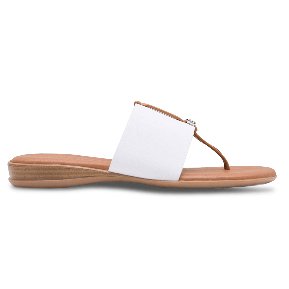 Andre Assous Nice Featherweights ™ Elastic Sandal (White) - 3004114 - Tip Top Shoes of New York
