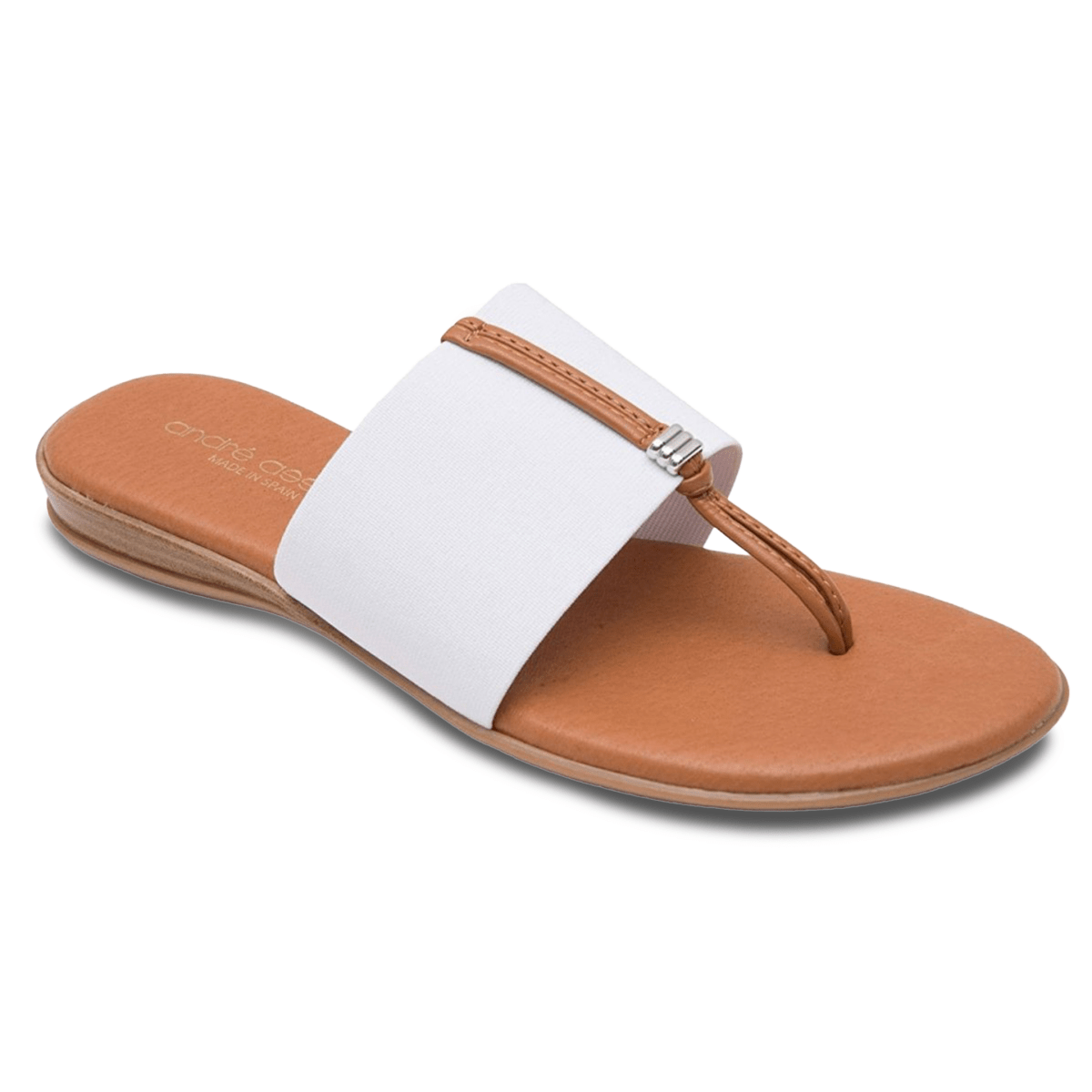 Andre Assous Nice Featherweights ™ Elastic Sandal (White) - 3004114 - Tip Top Shoes of New York