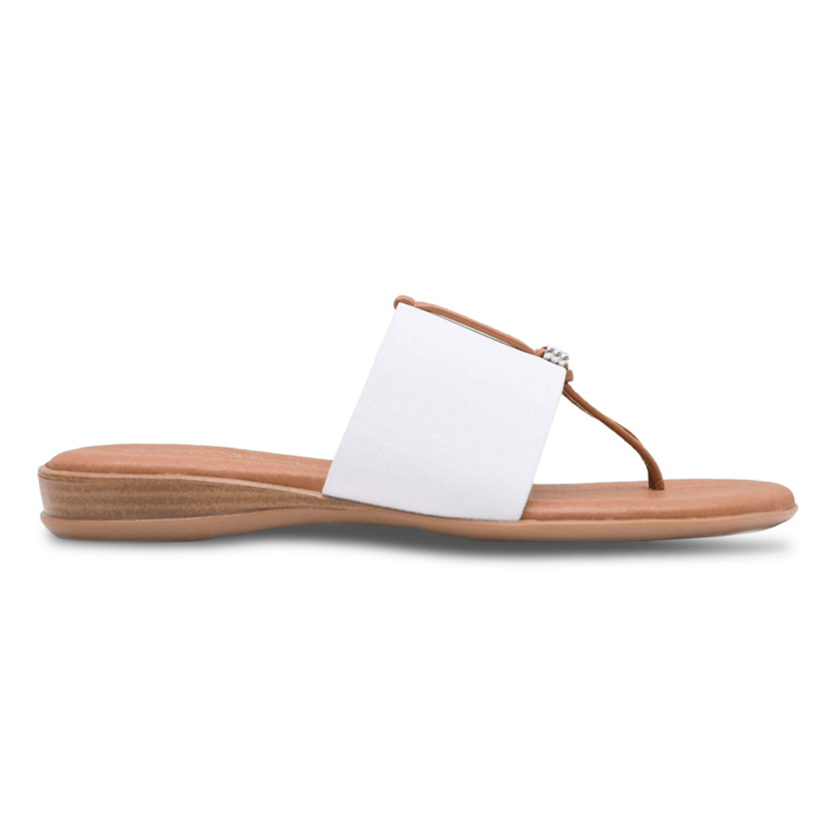 Andre Assous Nice Featherweights ™ Elastic Sandal (White) - 3004114 - Tip Top Shoes of New York