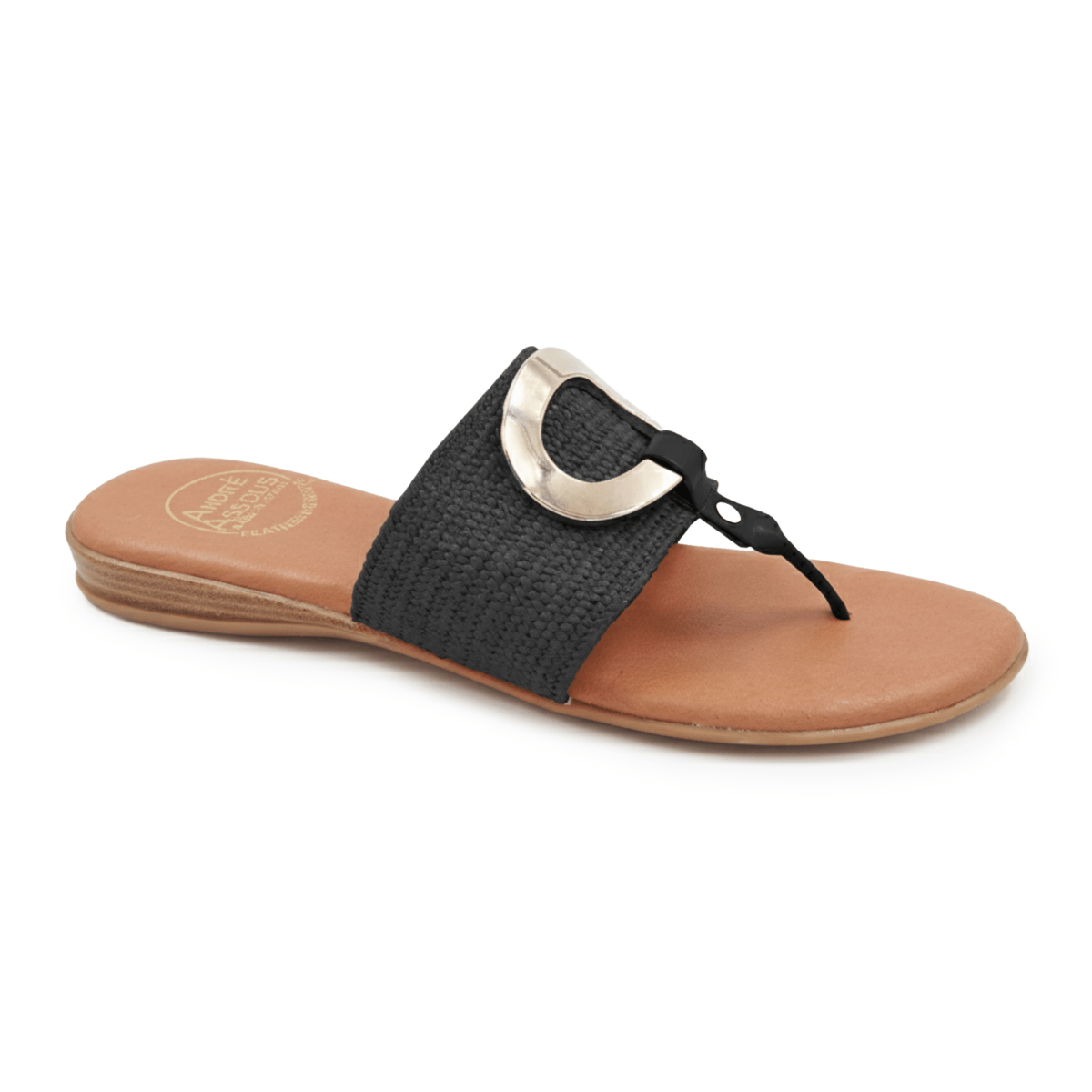 Andre Assous Women's Nixi Stretch Raffia Black - 9030466 - Tip Top Shoes of New York