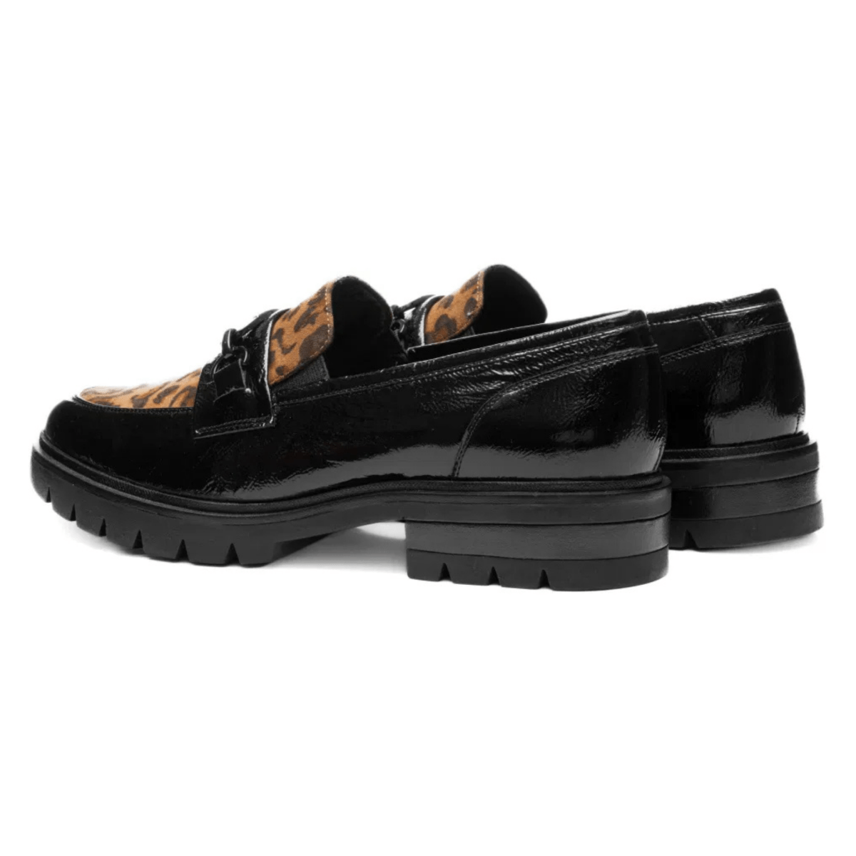 Ara Women's Camellia Black Patent/Leopard - 9027535 - Tip Top Shoes of New York