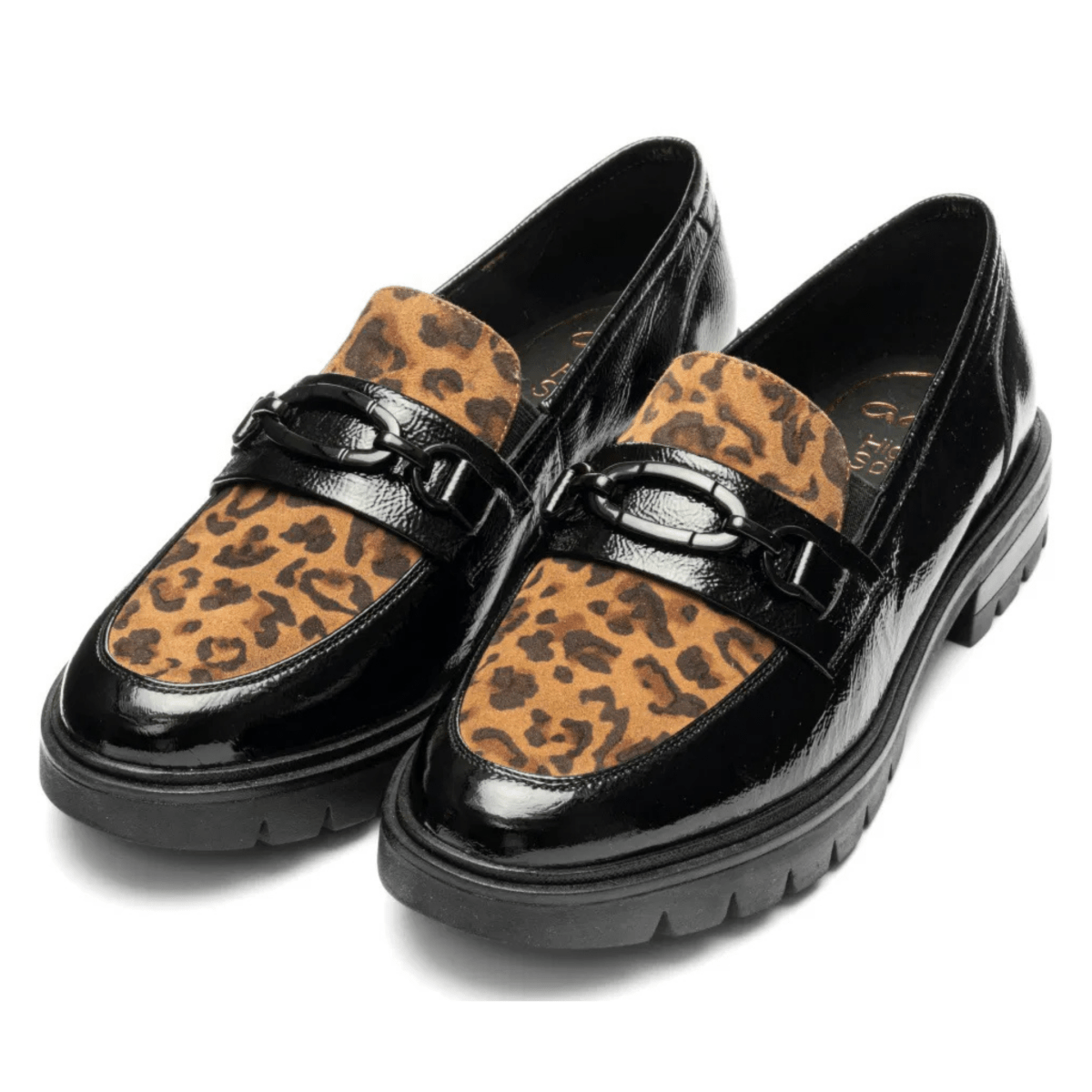 Ara Women's Camellia Black Patent/Leopard - 9027535 - Tip Top Shoes of New York