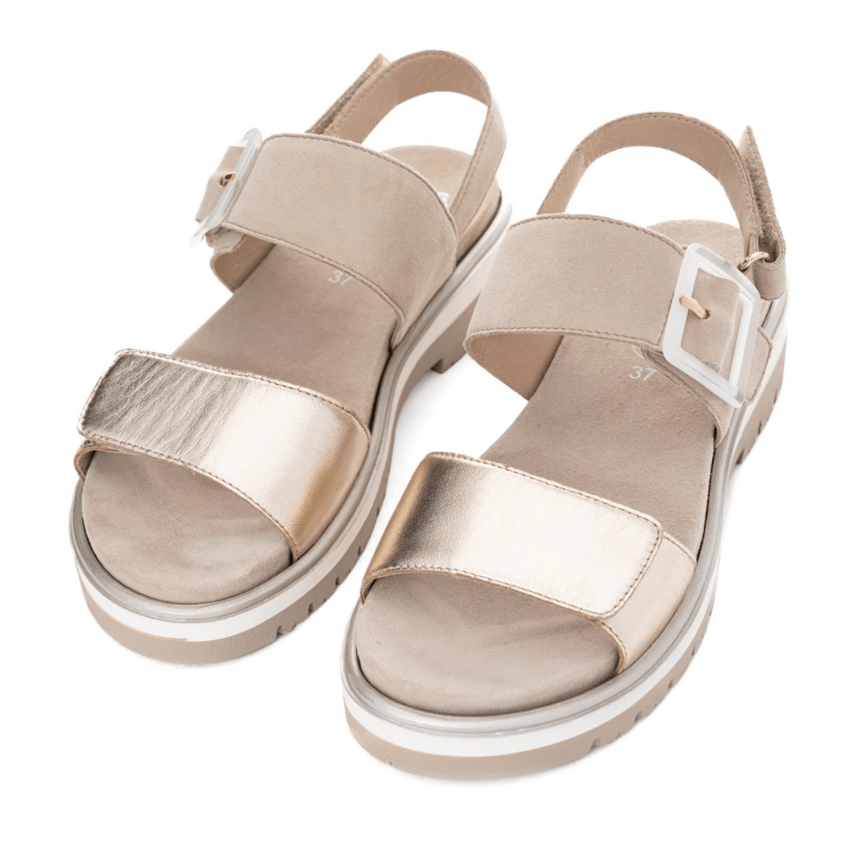 Ara Women's Marbella Sand Metallic Leather - 9021379 - Tip Top Shoes of New York