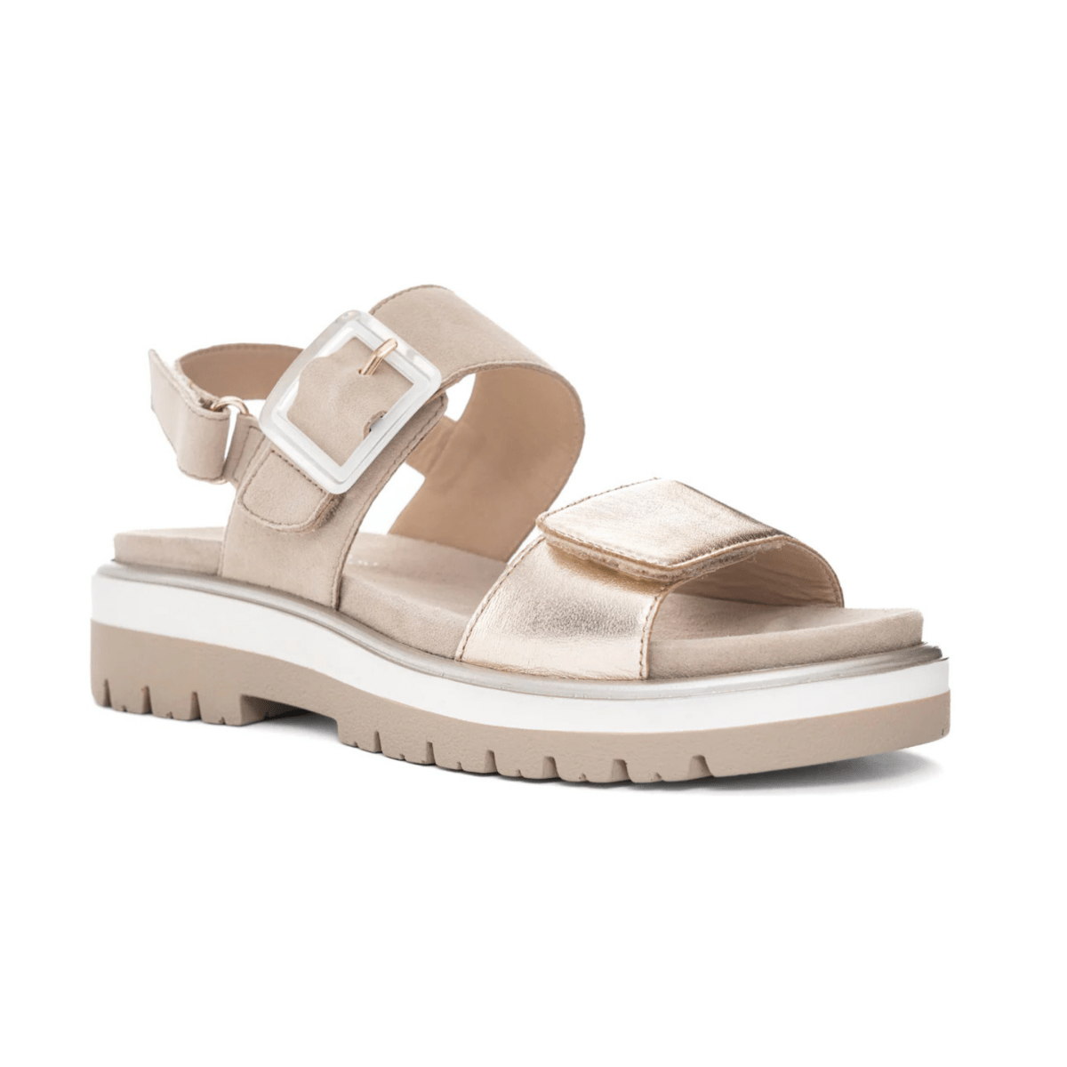 Ara Women's Marbella Sand Metallic Leather - 9021379 - Tip Top Shoes of New York