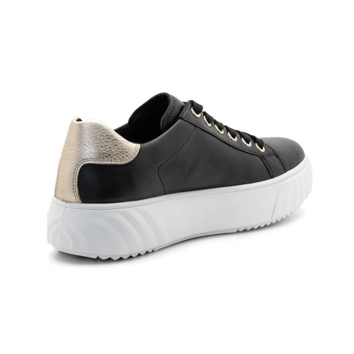 Ara Women's Mikky Black/Platinum Leather - 9021577 - Tip Top Shoes of New York