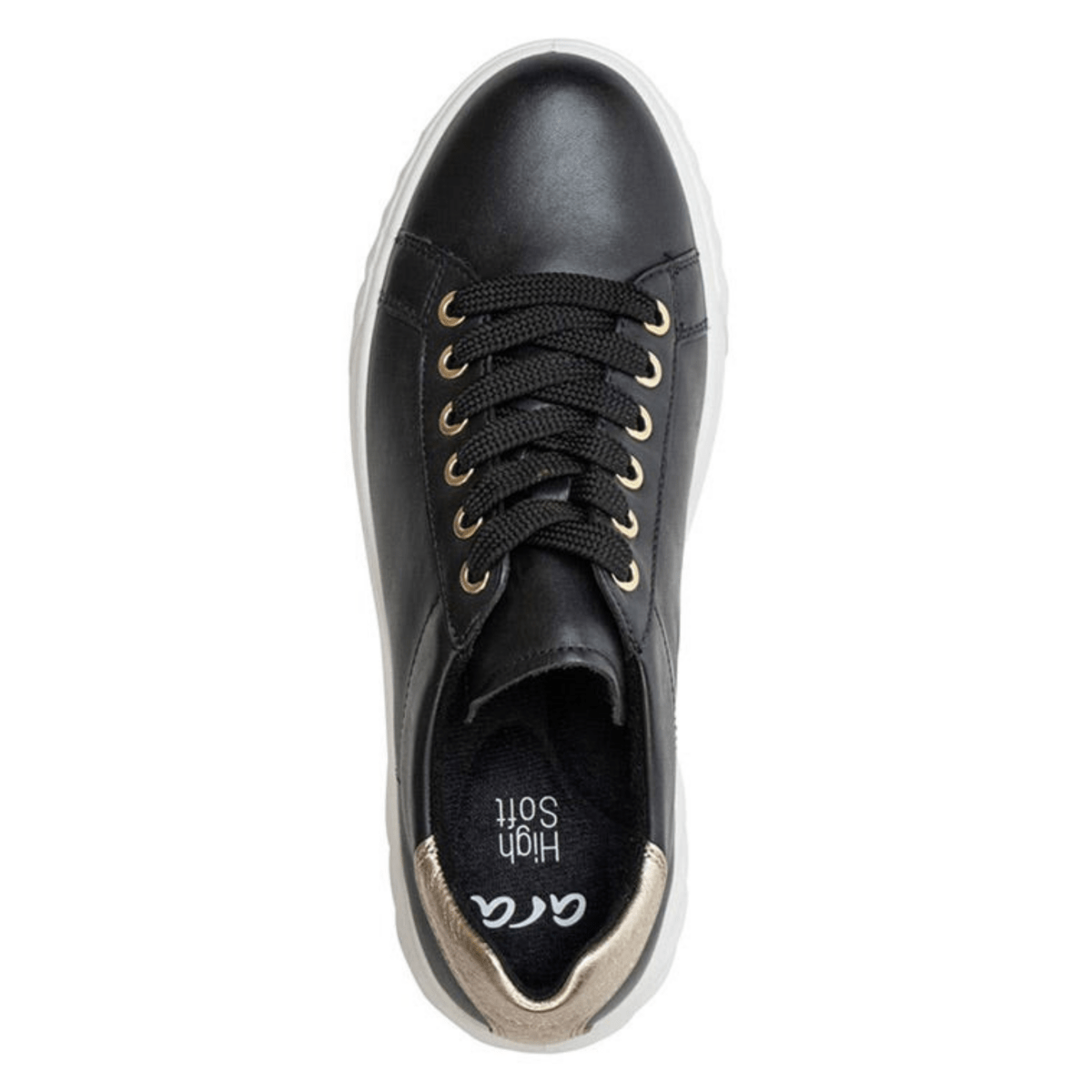 Ara Women's Mikky Black/Platinum Leather - 9021577 - Tip Top Shoes of New York