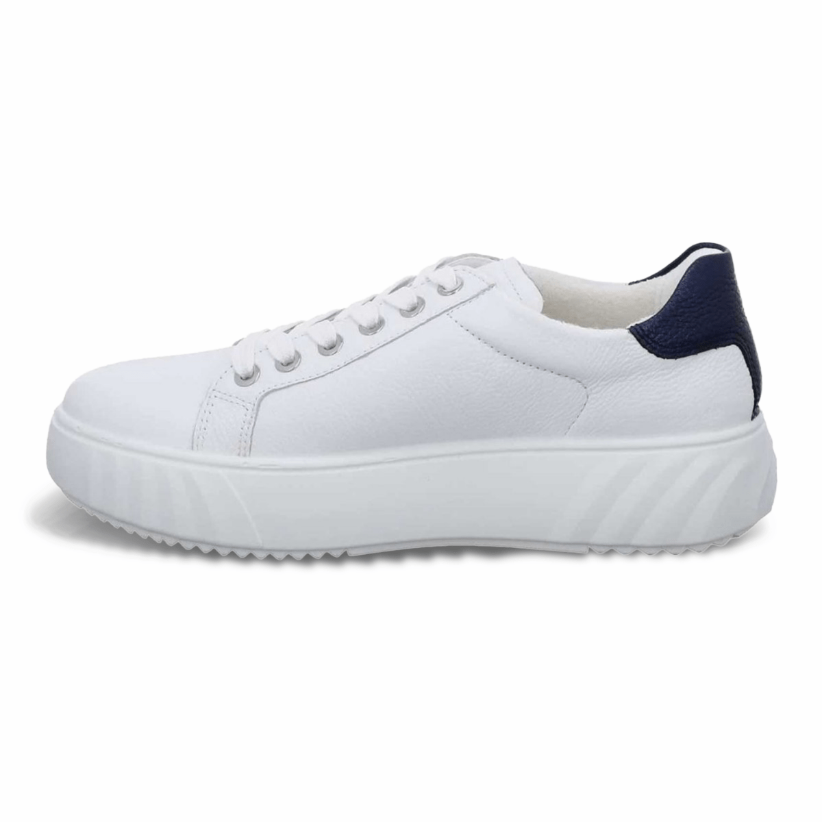 Ara Women's Mikky White/Navy Leather - 3015280 - Tip Top Shoes of New York