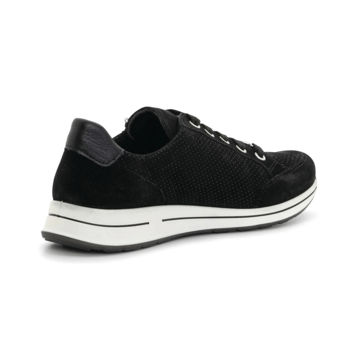 Ara Women's Oleanna Black Puntikid Suede - 9024633 - Tip Top Shoes of New York