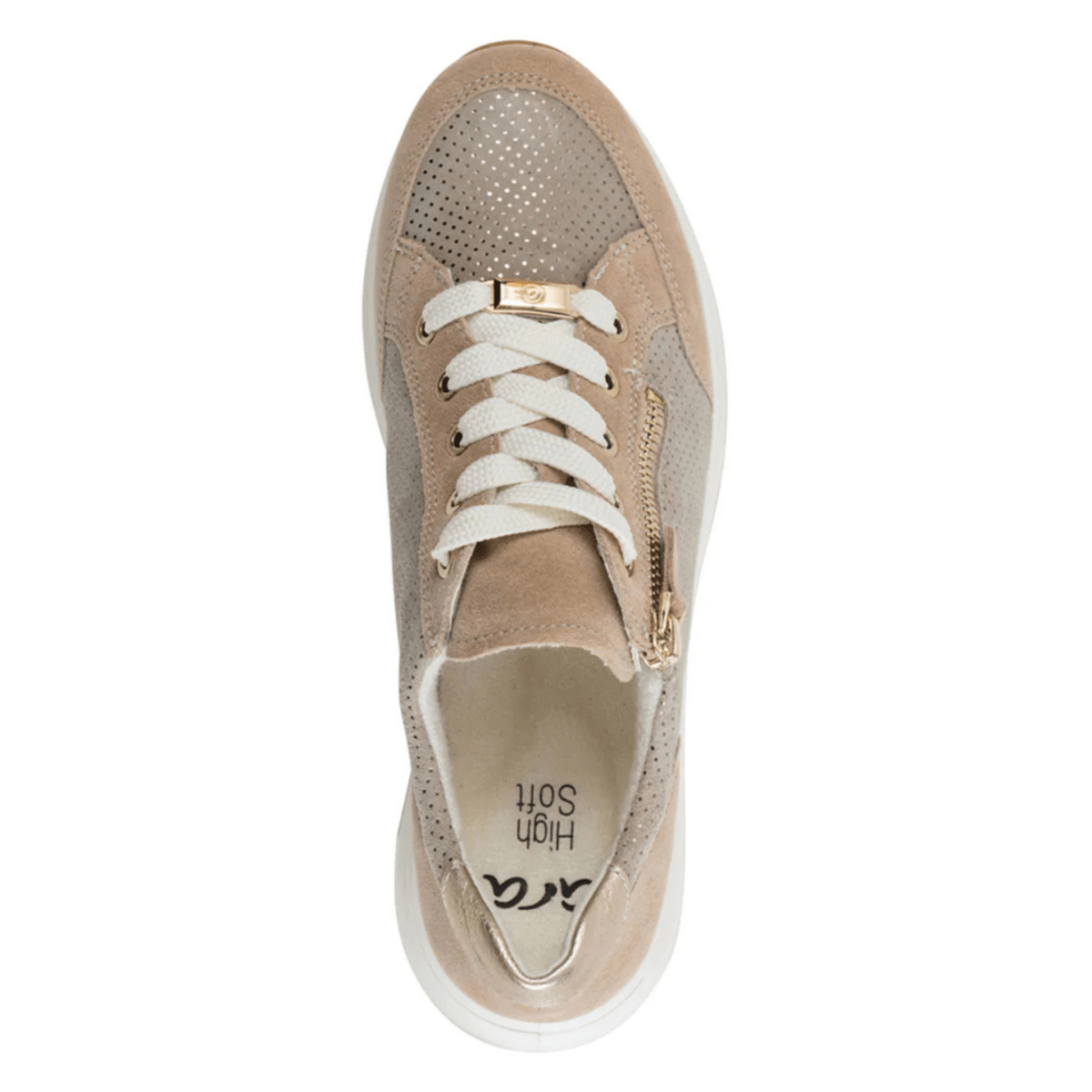 Ara Women's Oleanna Sand Puntikid Suede - 9024648 - Tip Top Shoes of New York