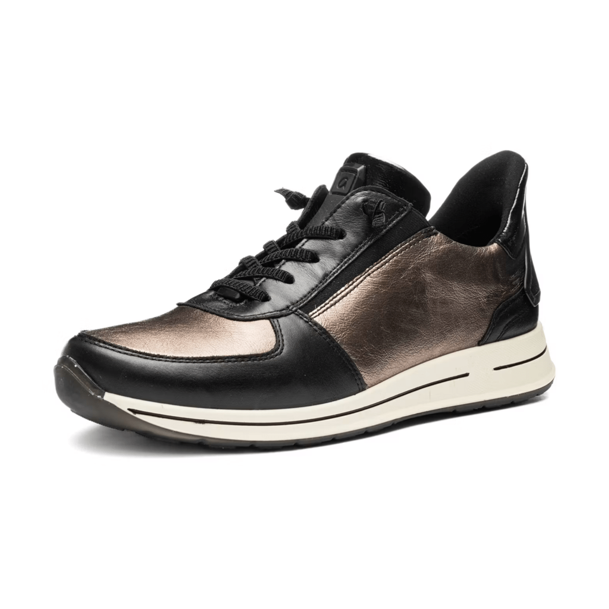 Ara Women's Osaka 2.0 Metallic/Black Cashmere Leather - 9027630 - Tip Top Shoes of New York