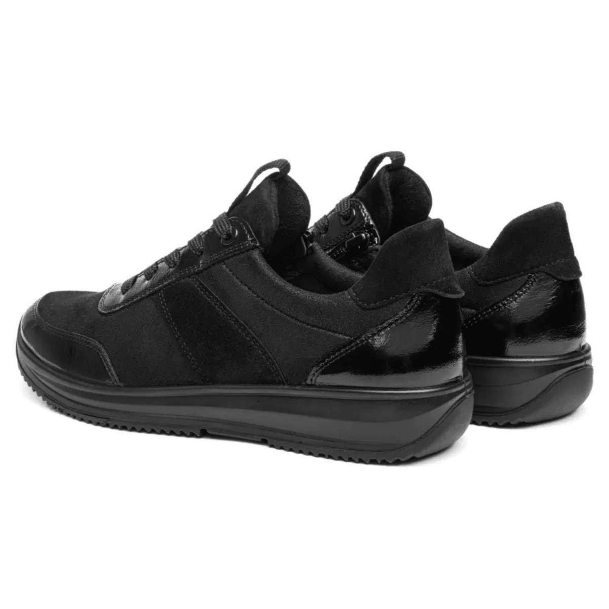 Ara Women's Osaka Black Glitter Kidsuede - 9034838 - Tip Top Shoes of New York