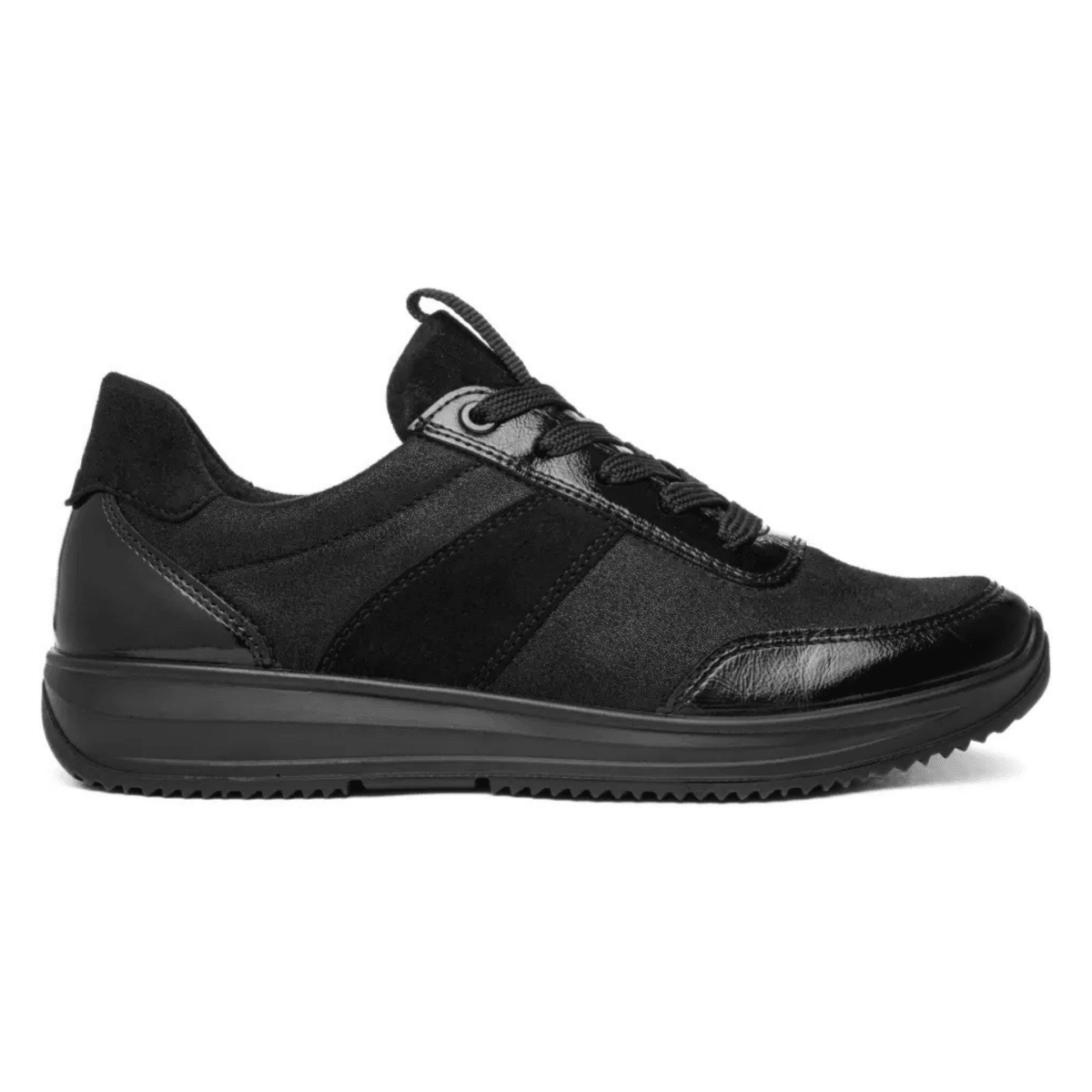 Ara Women's Osaka Black Glitter Kidsuede - 9034838 - Tip Top Shoes of New York