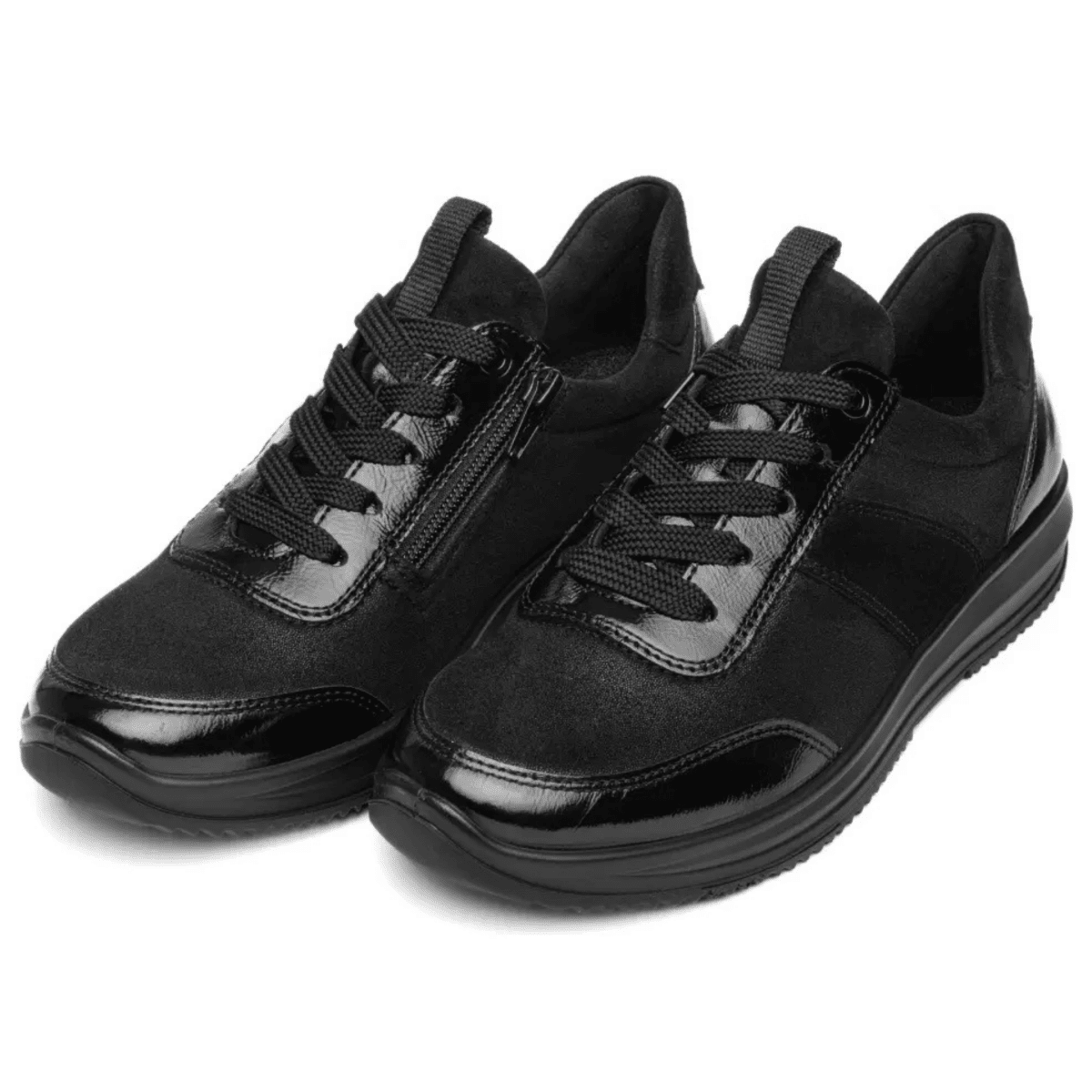 Ara Women's Osaka Black Glitter Kidsuede - 9034838 - Tip Top Shoes of New York