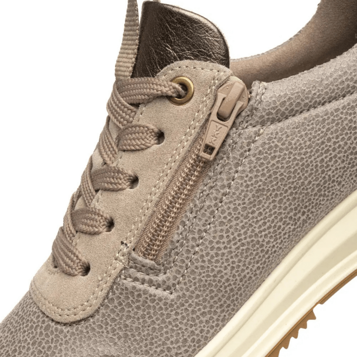 Ara Women's Osaka Light Beige Suede/Metallic Leather - 9034853 - Tip Top Shoes of New York