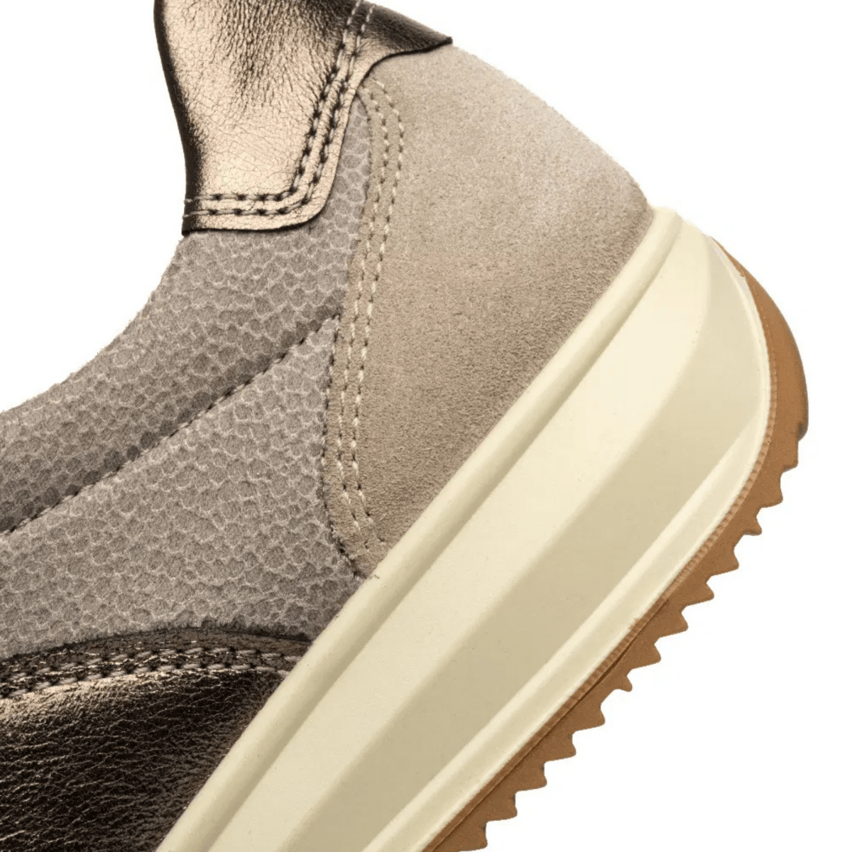 Ara Women's Osaka Light Beige Suede/Metallic Leather - 9034853 - Tip Top Shoes of New York