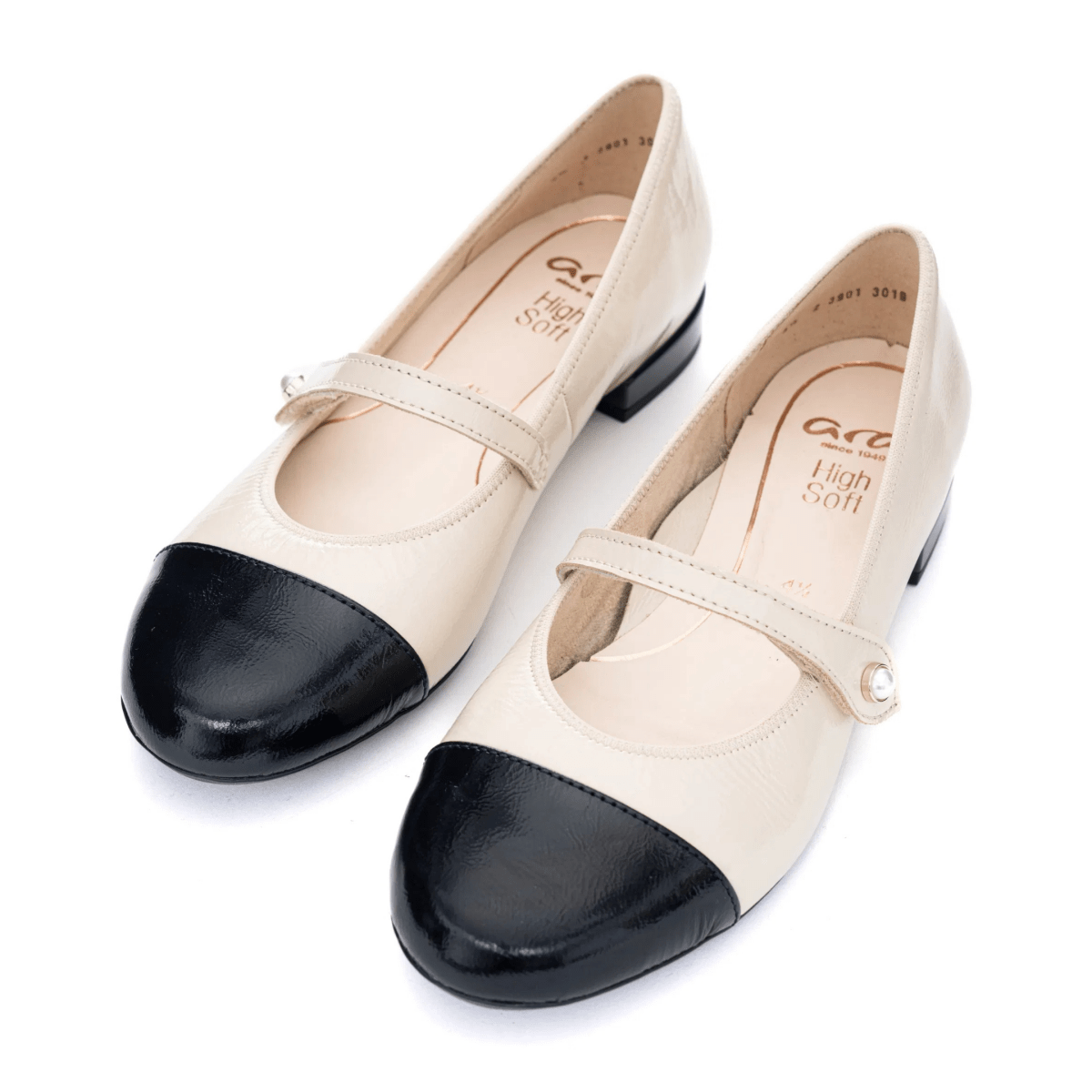 Ara Women's Sapphire Cream/Navy Patent Leather - 9021624 - Tip Top Shoes of New York