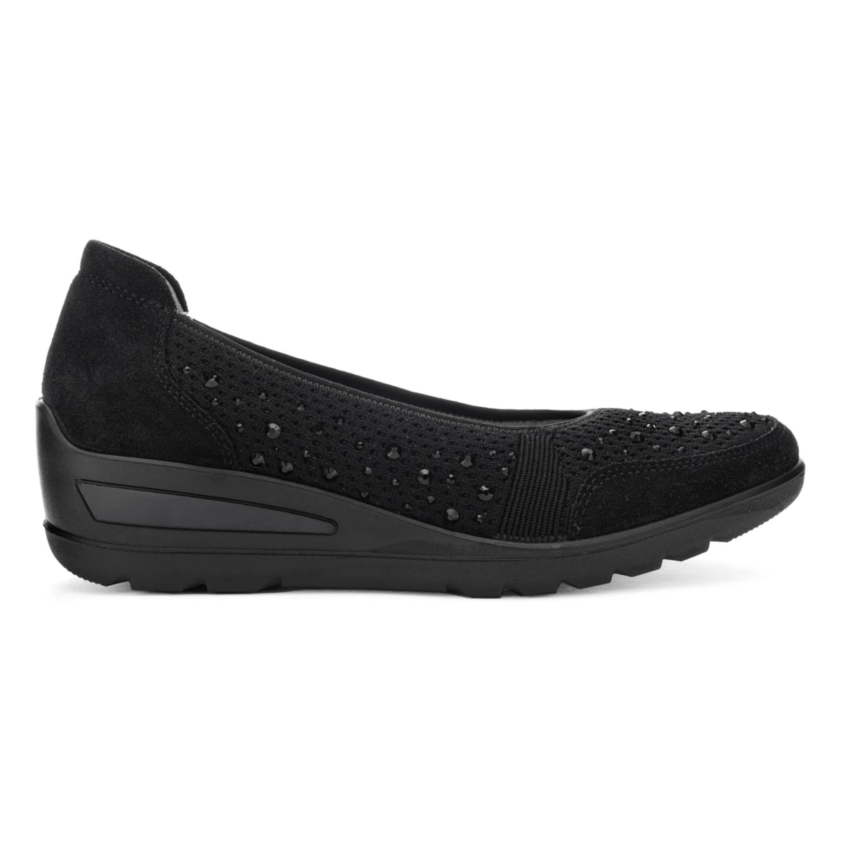 Ara Women's Zephyr Black Woven Suede - 9021588 - Tip Top Shoes of New York