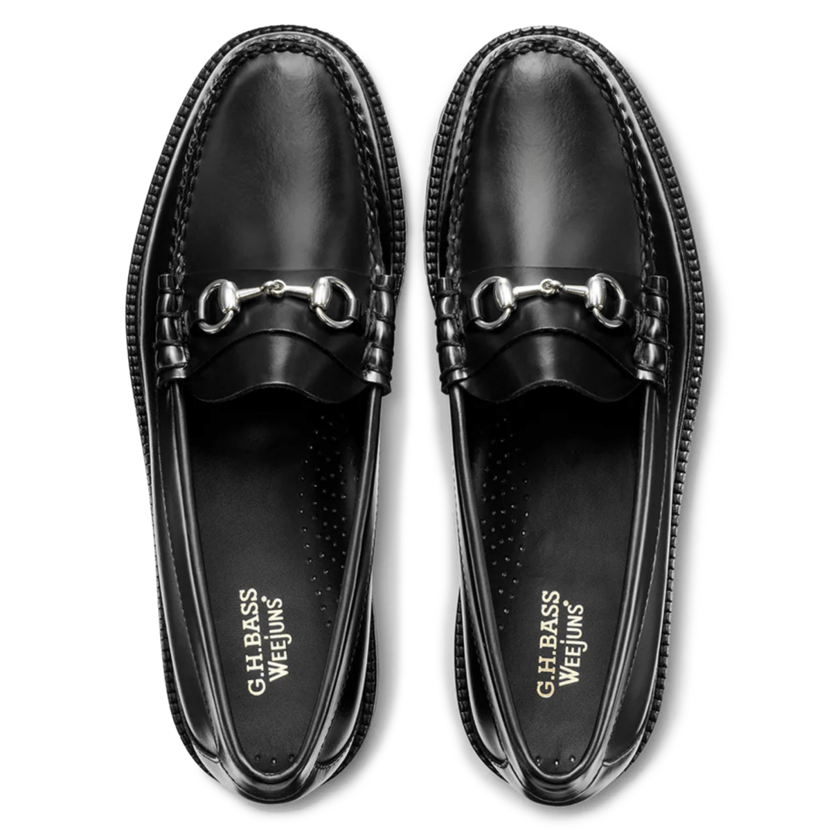 Bass Men's Lincoln Bit Lug WeeJun Black Leather - 5023972 - Tip Top Shoes of New York