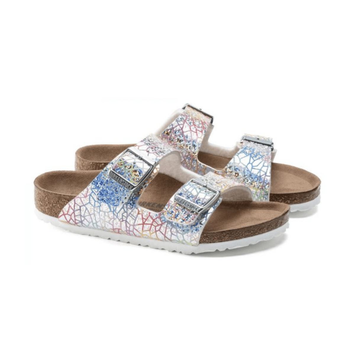 Birkenstock Girls Arizona Hologram Silver - 1104648 - Tip Top Shoes of New York