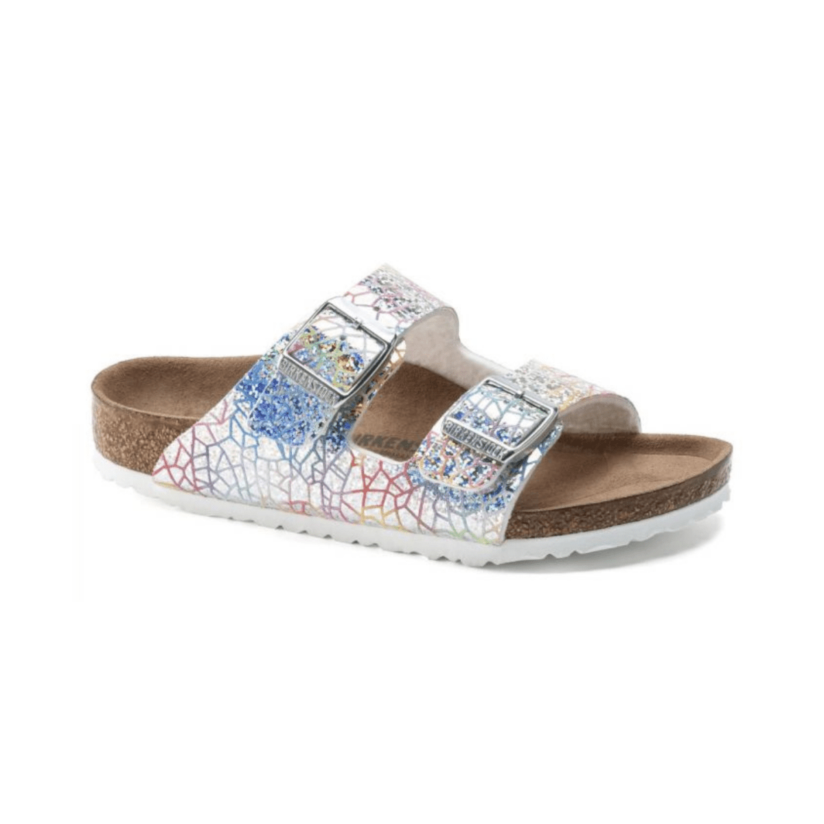Birkenstock Girls Arizona Hologram Silver - 1104648 - Tip Top Shoes of New York