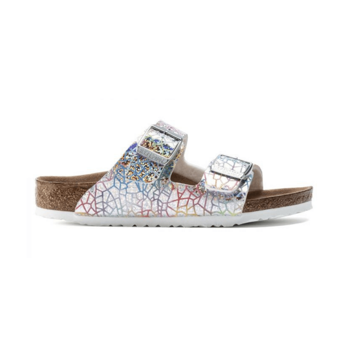 Birkenstock Girls Arizona Hologram Silver - 1104648 - Tip Top Shoes of New York