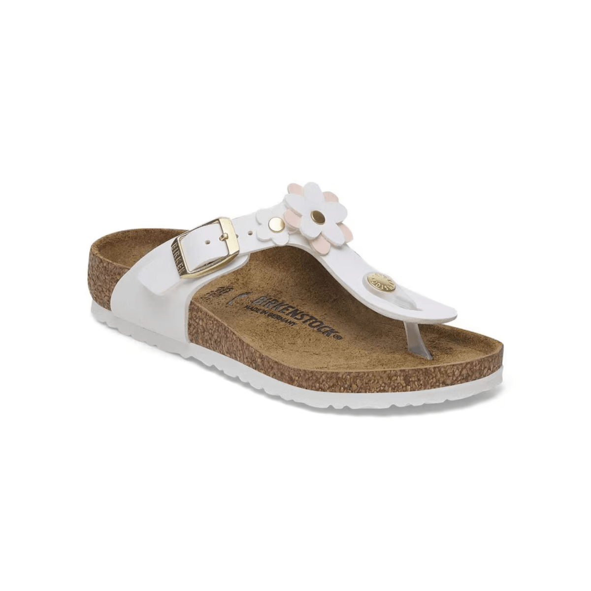 Birkenstock Girl's Gizeh Flowers Birko - Flor White - 1094197 - Tip Top Shoes of New York