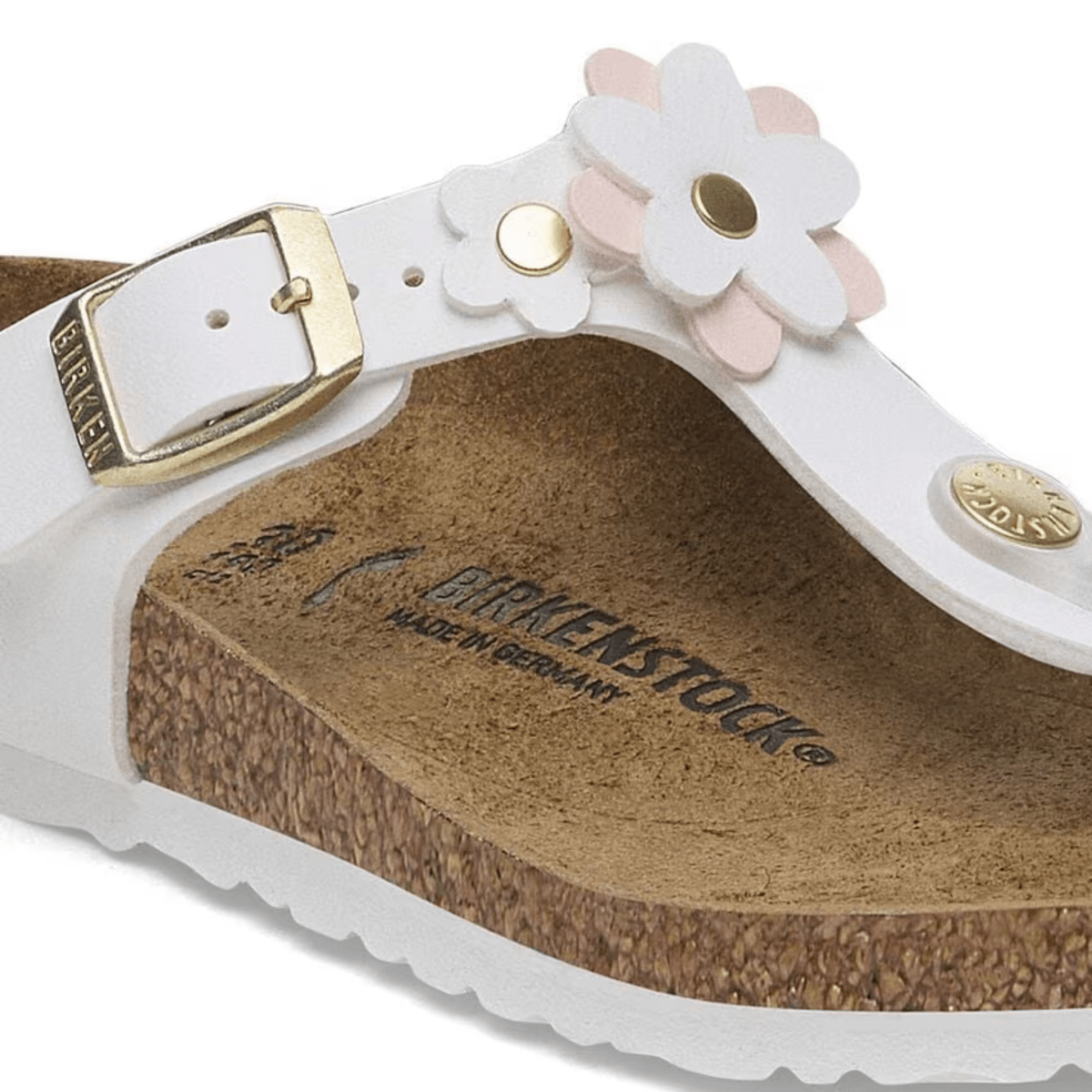 Birkenstock Girl's Gizeh Flowers Birko - Flor White - 1094197 - Tip Top Shoes of New York