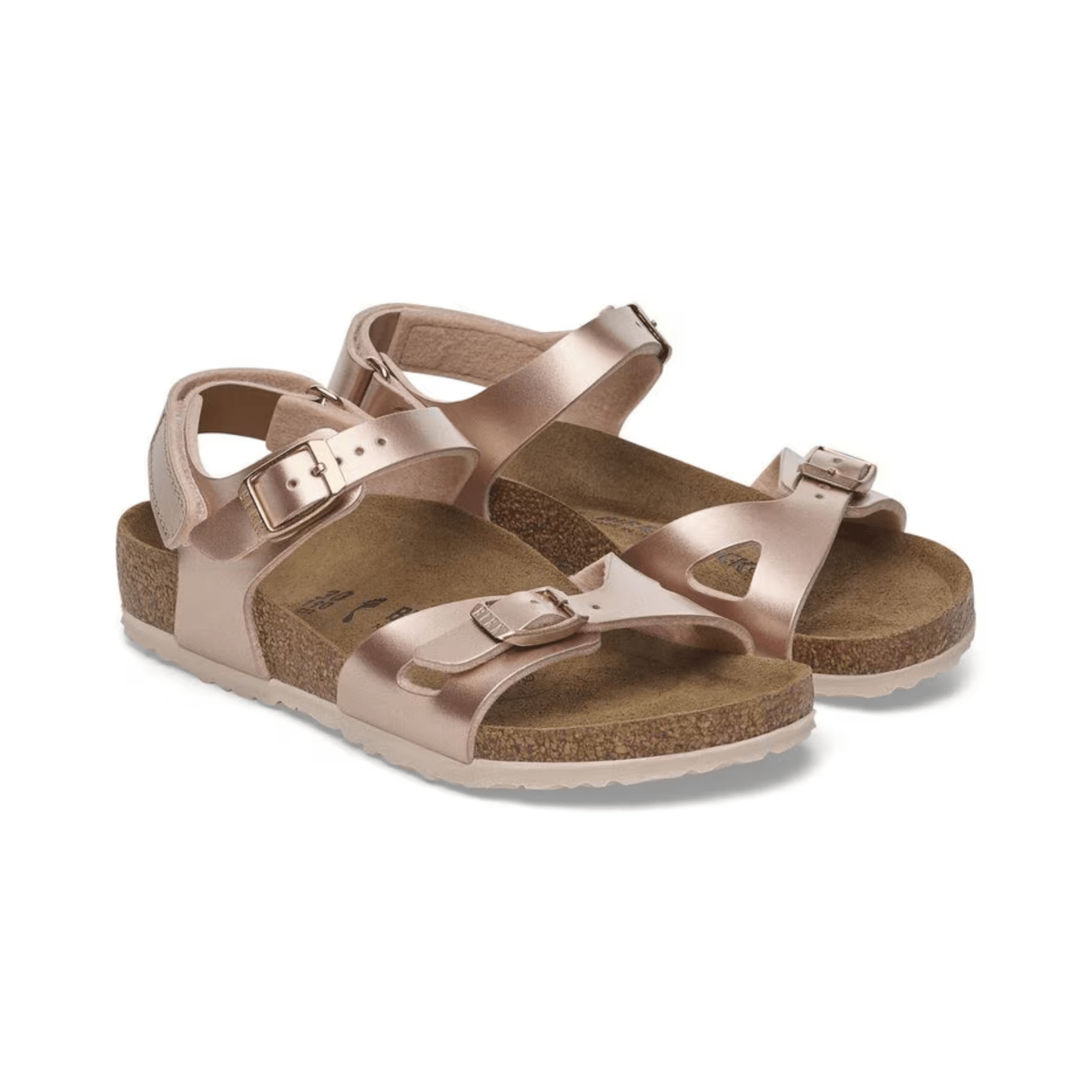 Birkenstock Girl's Rio Birko - Flor Electric Metallic Copper - 1094137 - Tip Top Shoes of New York