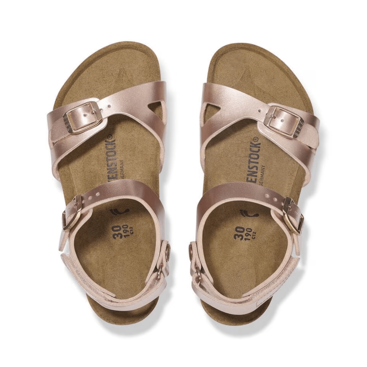 Birkenstock Girl's Rio Birko - Flor Electric Metallic Copper - 1094137 - Tip Top Shoes of New York