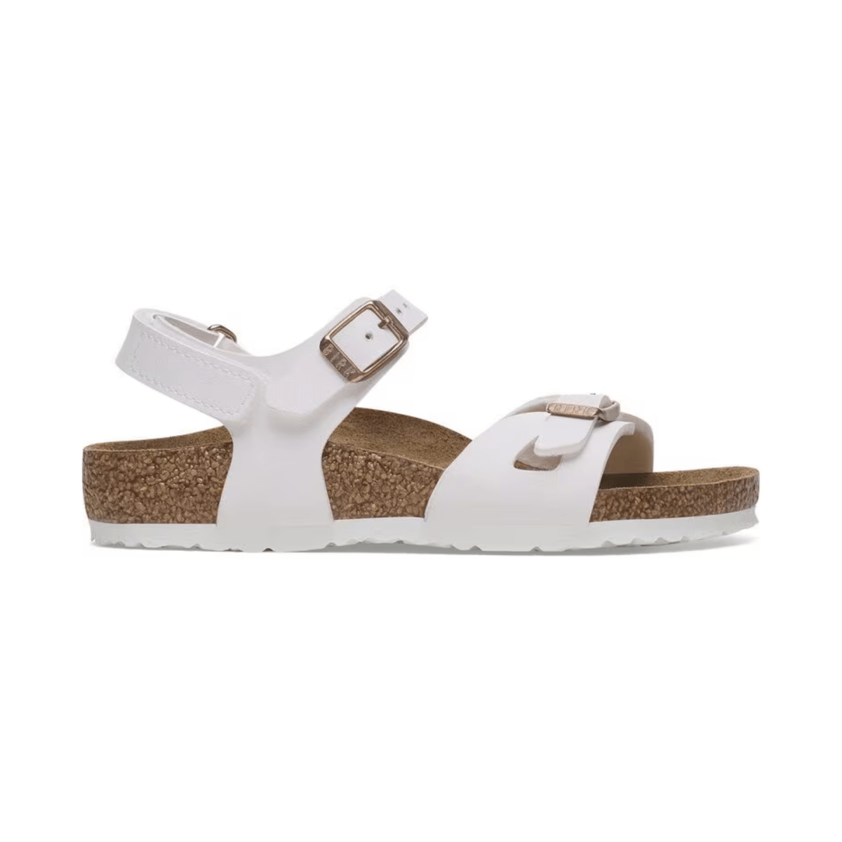 Birkenstock Girl's Rio Birko - Flor White - 1094109 - Tip Top Shoes of New York