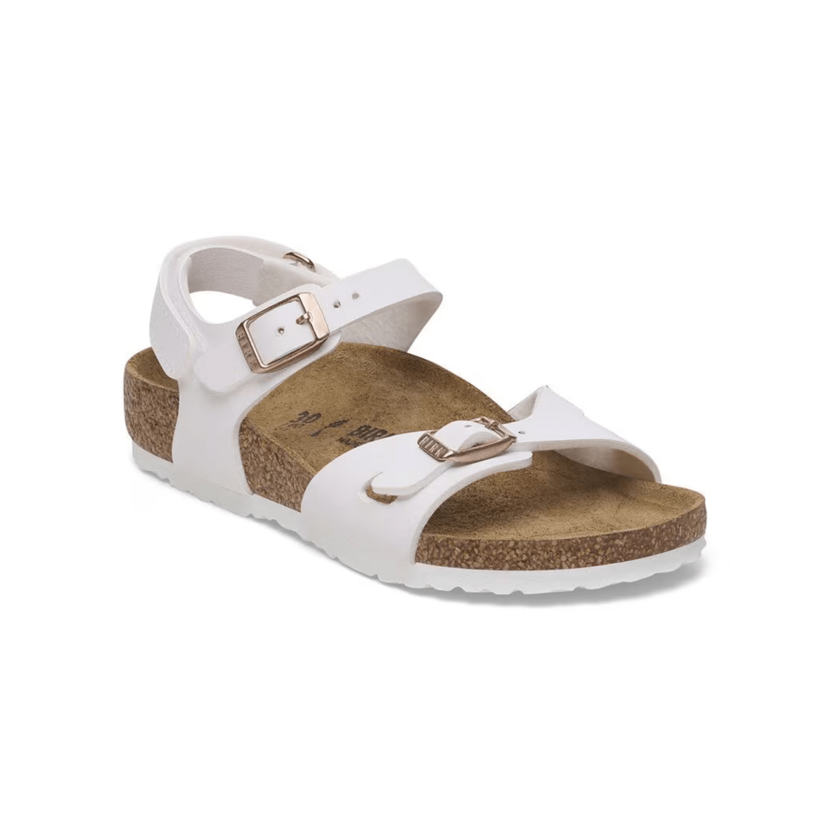 Birkenstock Girl's Rio Birko - Flor White - 1094109 - Tip Top Shoes of New York