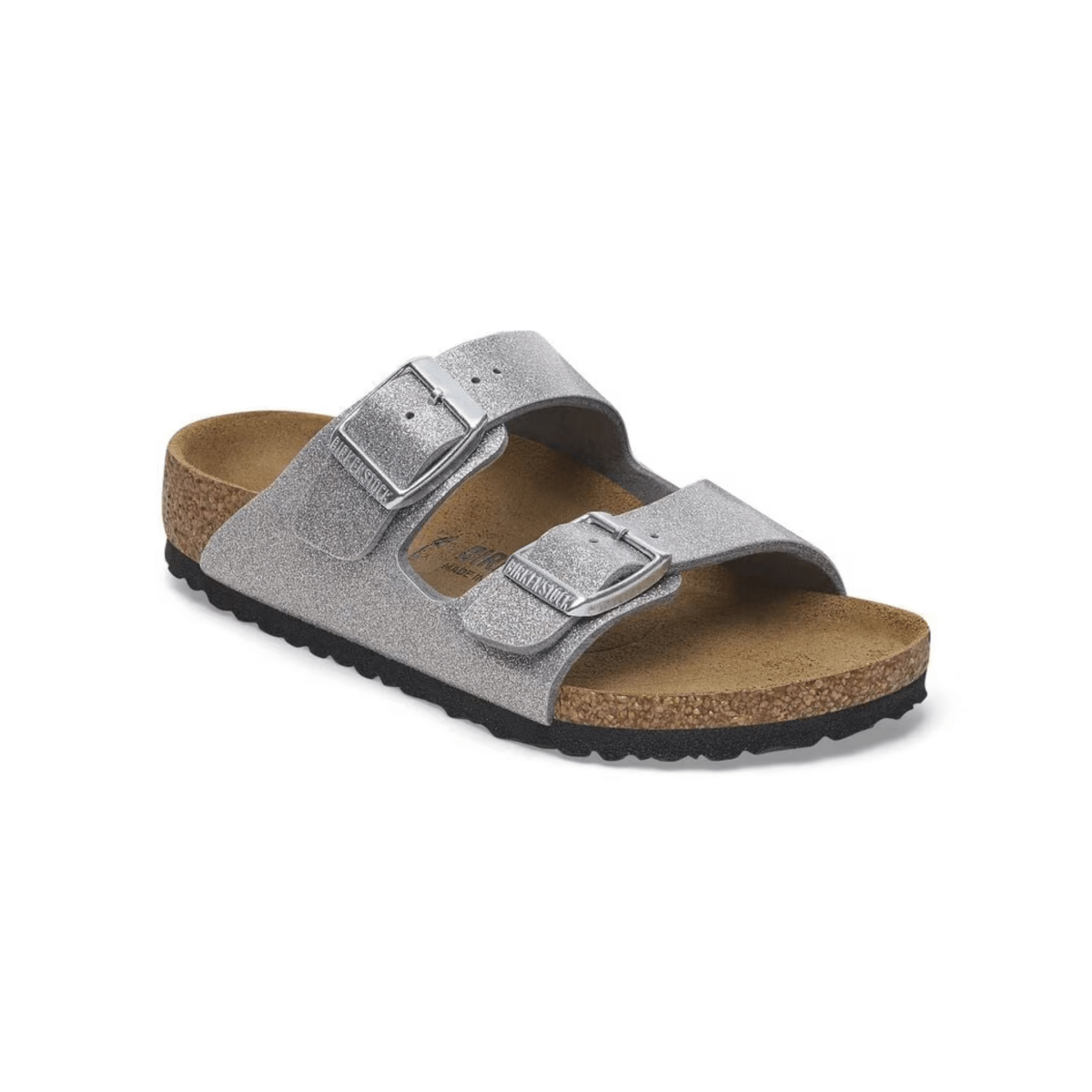 Birkenstock Kid's Arizona Birko - Flor Sparkling Light Silver - 1094149 - Tip Top Shoes of New York