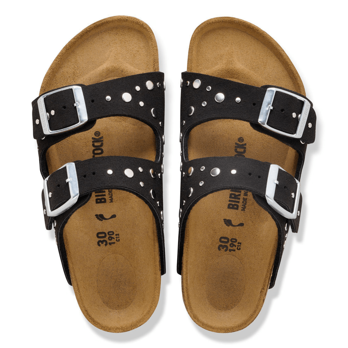 Birkenstock Kids Arizona Rivets Soft Birki Black - 1104711 - Tip Top Shoes of New York