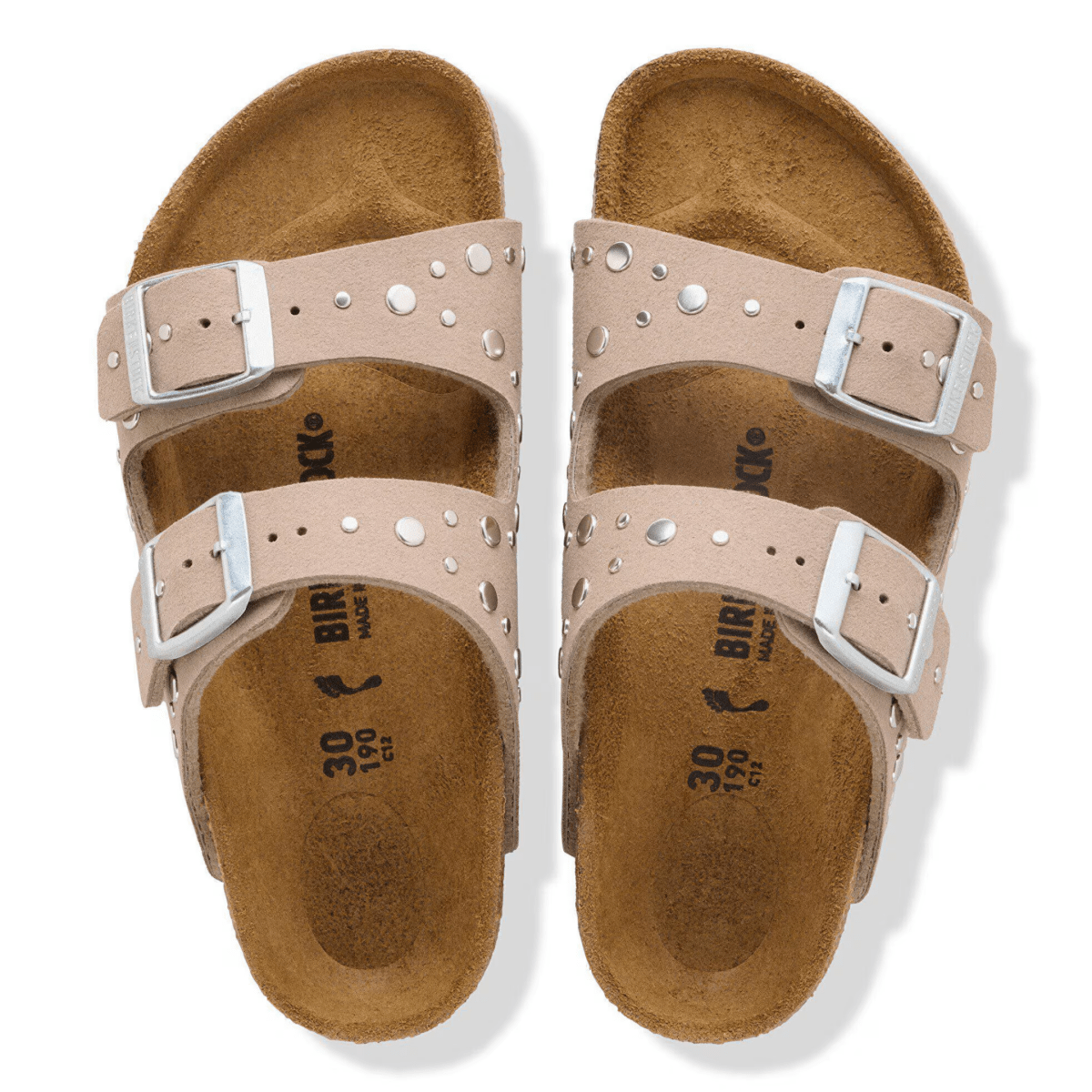 Birkenstock Kids Arizona Rivets Soft Birki Grey Taupe - 1104701 - Tip Top Shoes of New York