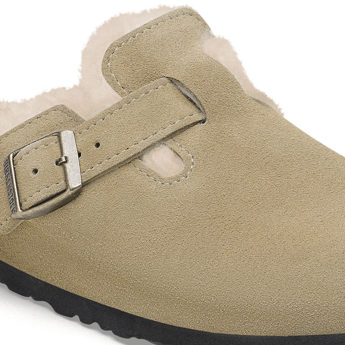 Birkenstock Men's Boston Shearling Taupe Suede Leather - 9023391 - Tip Top Shoes of New York