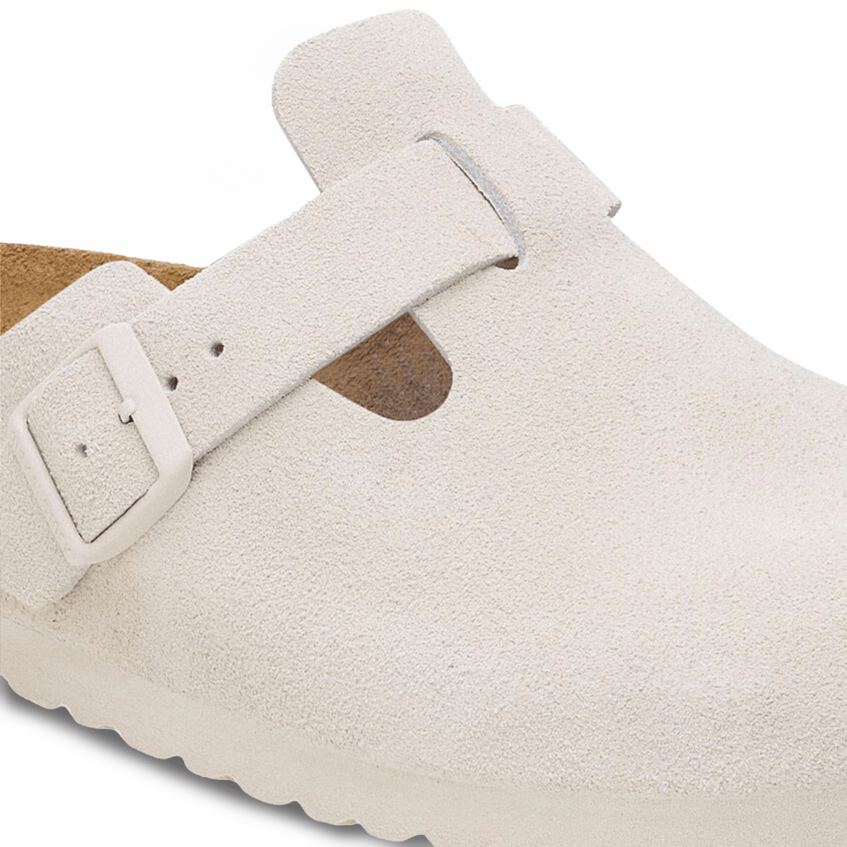 Birkenstock Men's Boston Soft Footbed Antique White Suede - 9013664 - Tip Top Shoes of New York