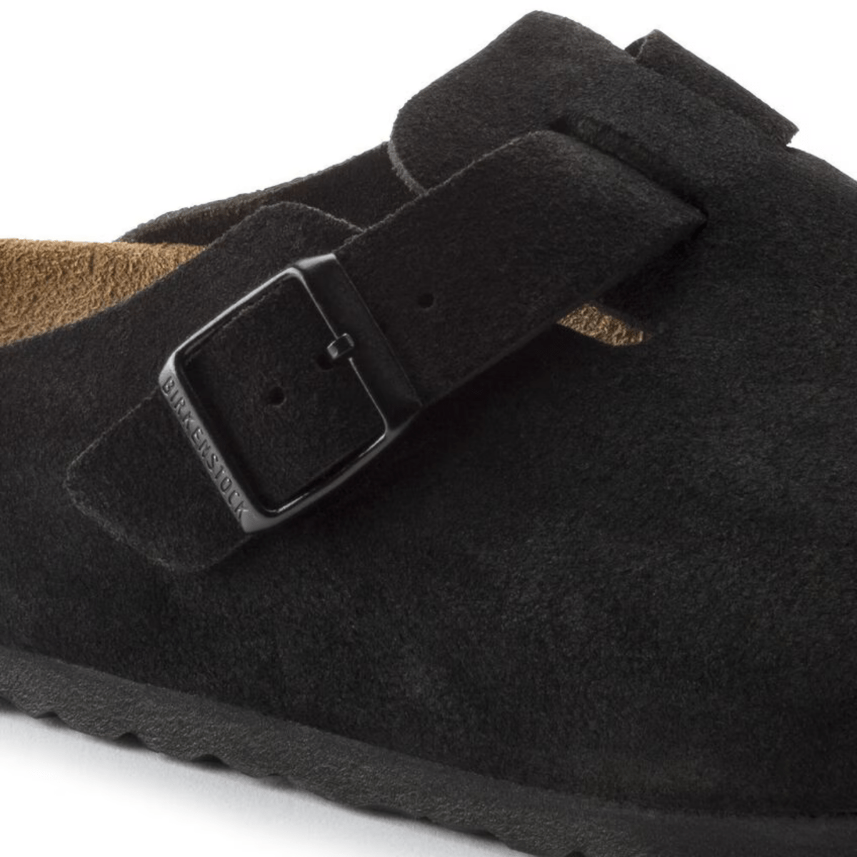 Birkenstock Men's Boston Soft Footbed Black Suede Leather - 9023412 - Tip Top Shoes of New York