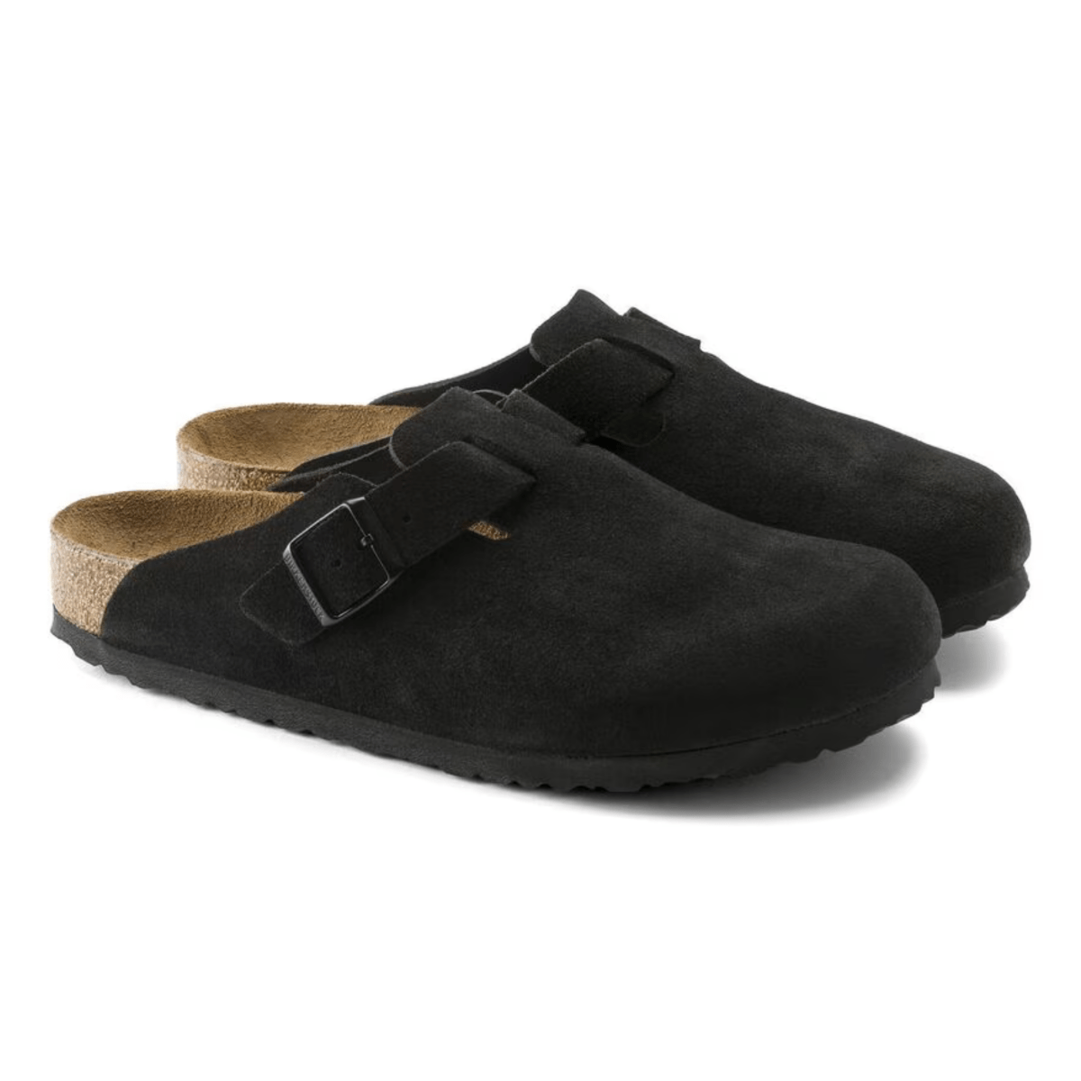 Birkenstock Men's Boston Soft Footbed Black Suede Leather - 9023412 - Tip Top Shoes of New York