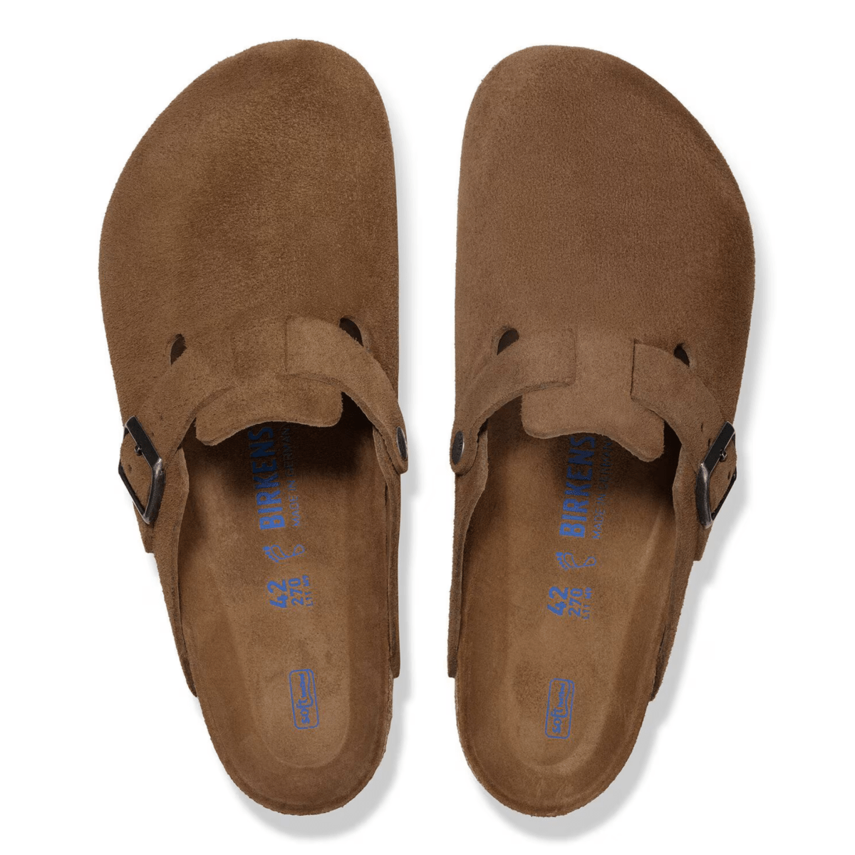Birkenstock Men's Boston Soft Footbed Dark Tea Tonal Suede - 9023381 - Tip Top Shoes of New York